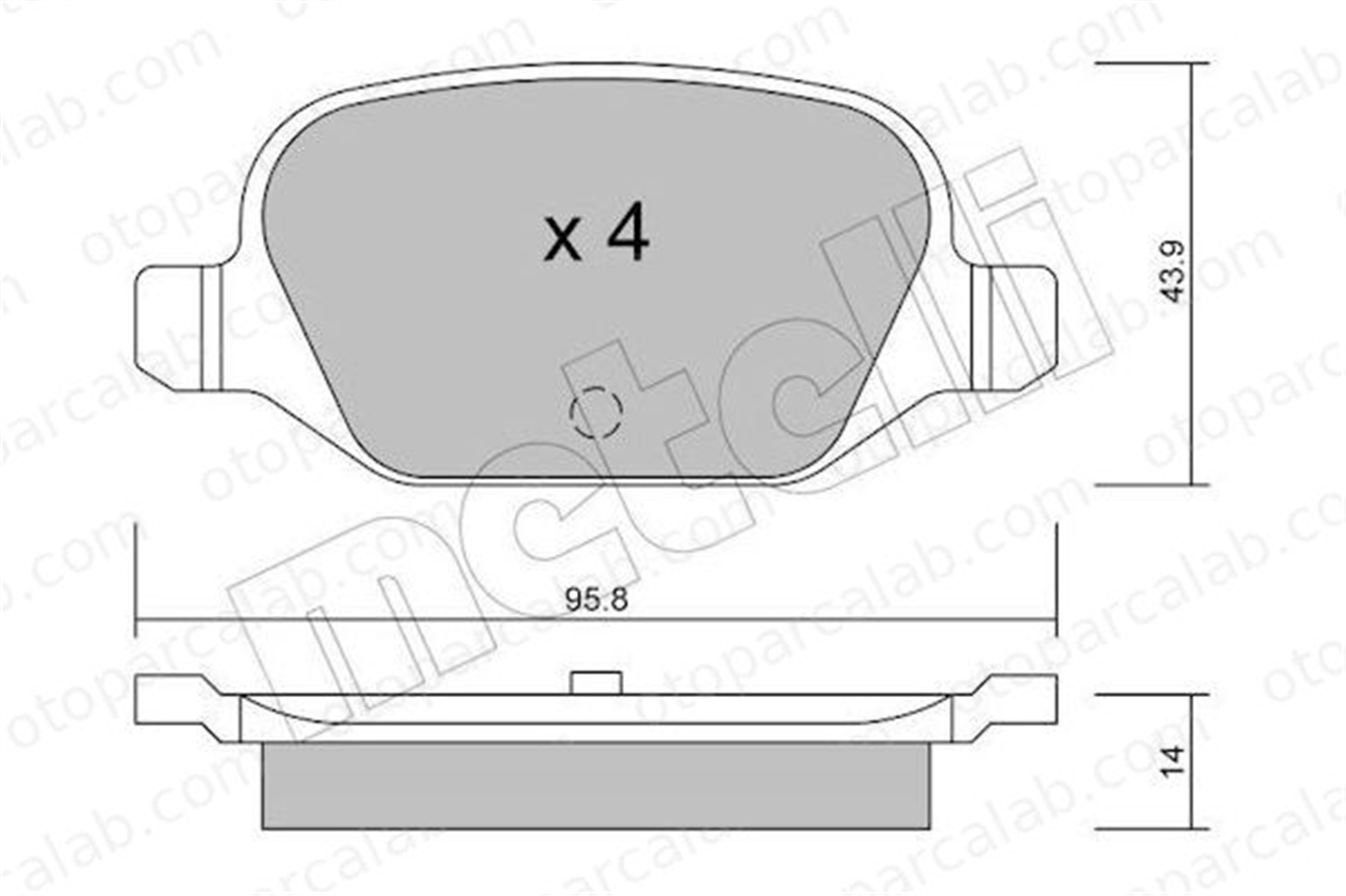 MANDO MBF015948 Fren Disk Balata Arka FIAT PANDA ABARTH 500 / 595 / 695 MBF015948 71752988