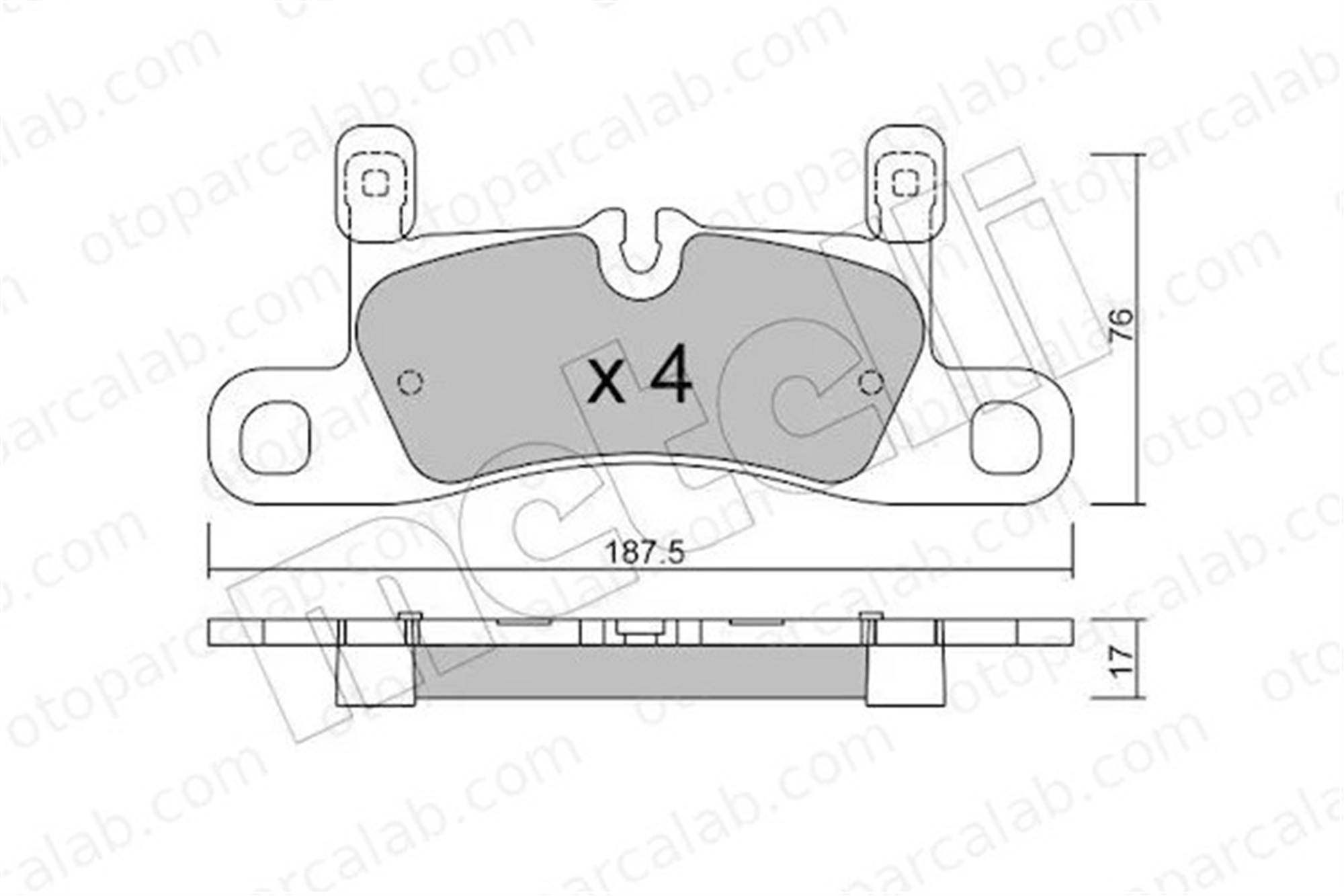 MANDO MBF016017 Fren Disk Balata Arka PORSCHE CAYENNE 95835293950 9588698451B