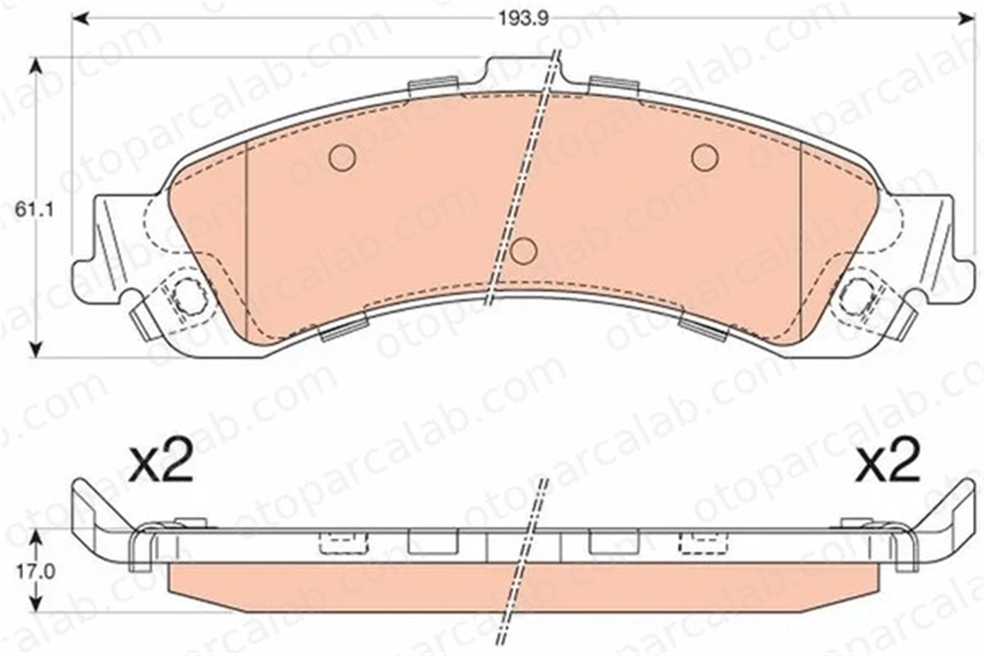 MANDO MBF01CR0383 Fren Disk Balata Ön CHEVROLET TAHOE SILVERADO 1500 MBF01CR0383 18044202