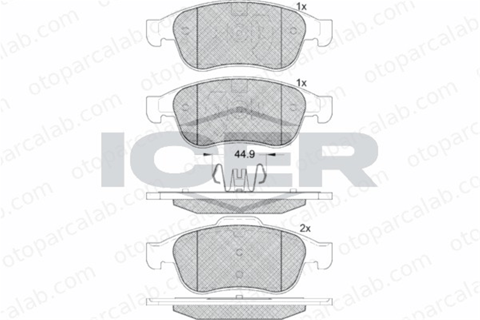 MANDO MPC06NS Fren Disk Balata Ön RENAULT MEGANE III Hatchback MEGANE III Coupe MPC06 410600379R