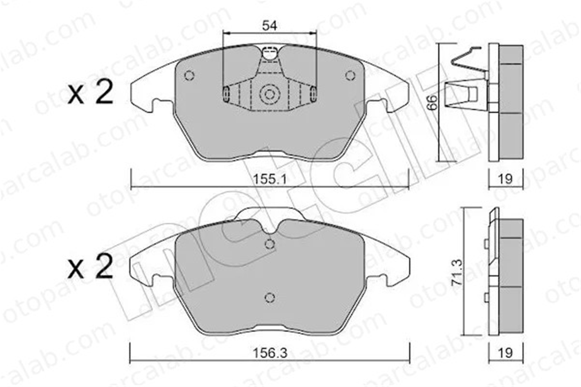 MANDO MPC07 Fren Disk Balata Ön PEUGEOT 208 I 308 SW I 425260 425323