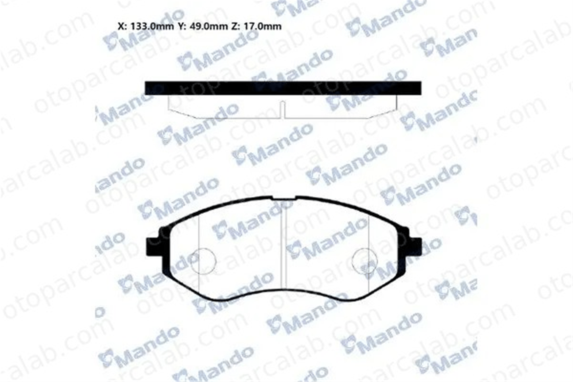 MANDO MPD16NS Fren Disk Balata Ön CHEVROLET AVEO / KALOS Hatchback AVEO / KALOS Sedan MPD16NS 96534653
