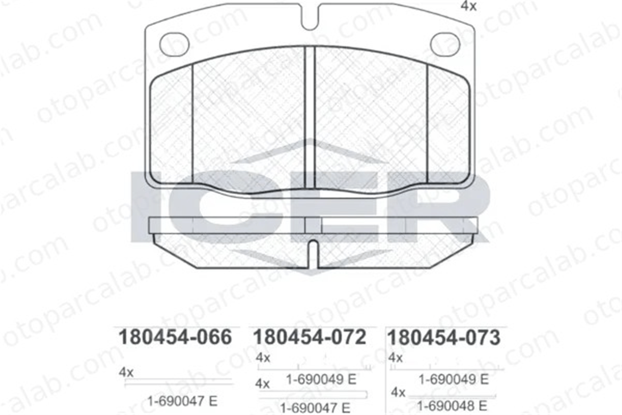 MANDO MPG02 Fren Disk Balata Ön OPEL KADETT E Hatchback KADETT E MPG02 90398759