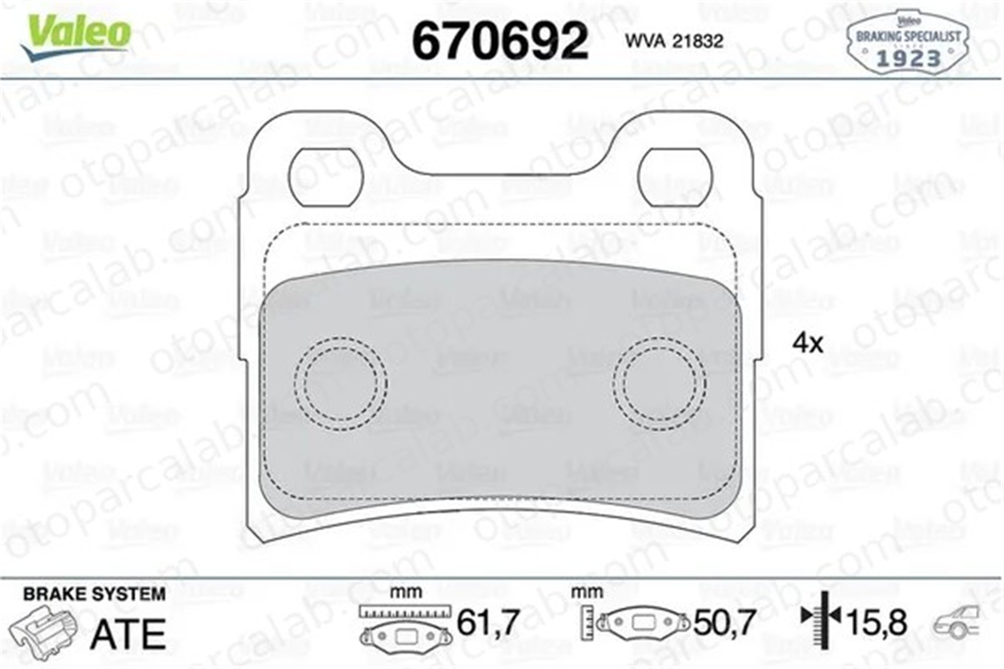 MANDO MPK15 Fren Disk Balata Arka FORD ESCORT V ESCORT VI K20H3323Z 1095598