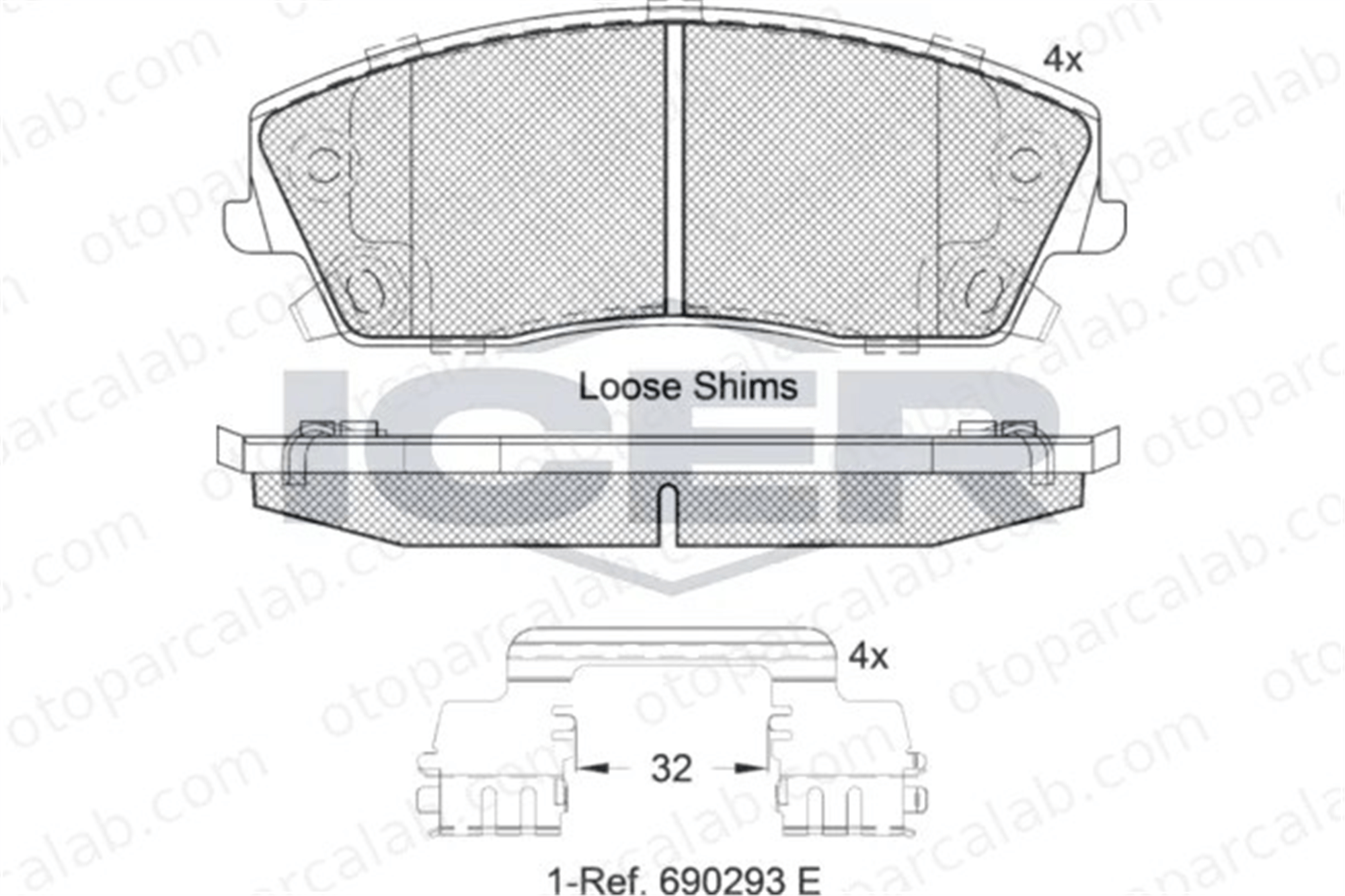 MANDO MPQ02 Fren Disk Balata Ön CHRYSLER 300C 300C Touring MPQ02 5142555AA