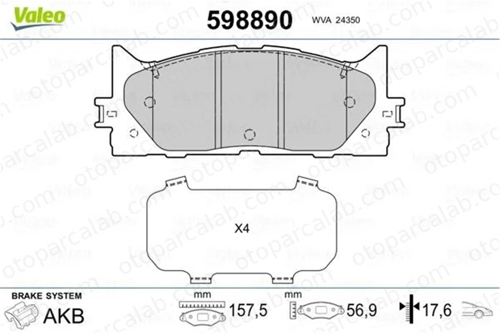 MANDO MPT17 Fren Disk Balata Ön TOYOTA CAMRY Sedan CAMRY 446533440 0446533440