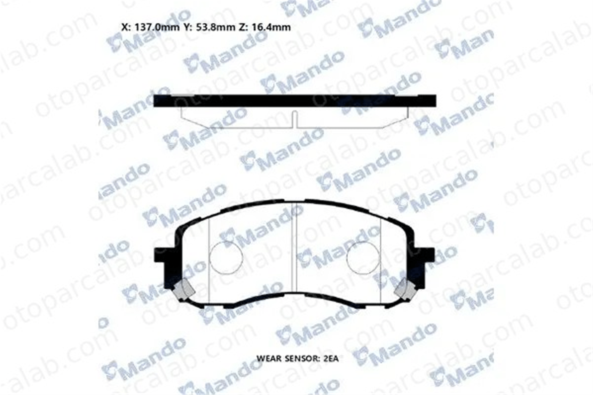 MANDO RMPB01NS Fren Disk Balata Ön SUBARU IMPREZA Sedan IMPREZA Hatchback RMPB01NS 26296AE150