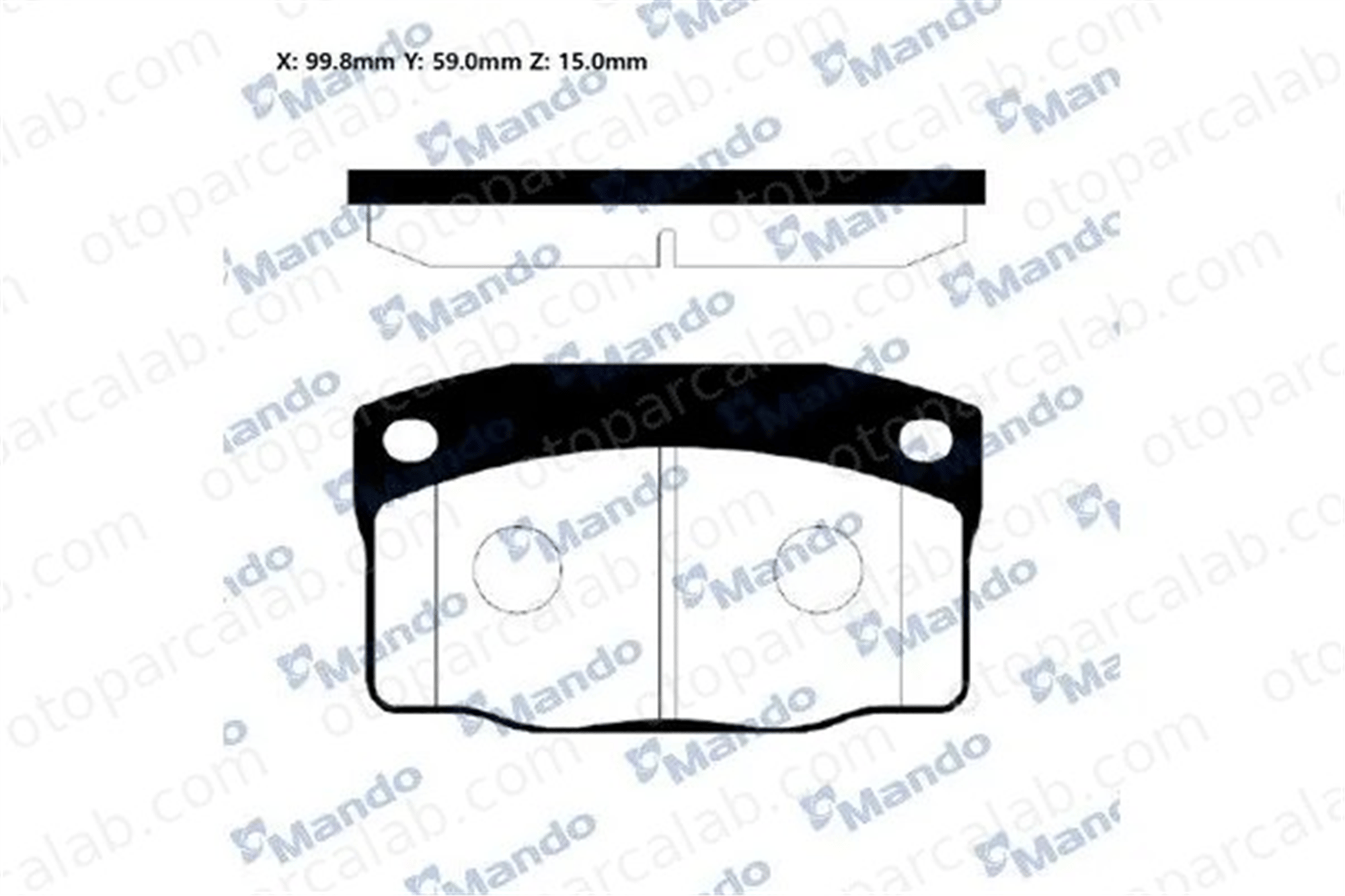 MANDO RMPD02 Fren Disk Balata Ön DAEWOO NEXIA NEXIA Sedan RMPD02 96100972