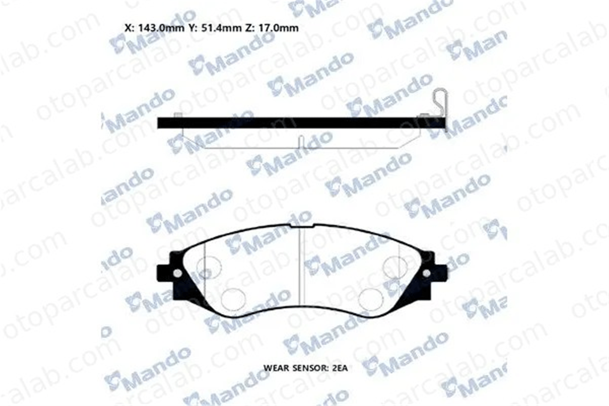 MANDO RMPD19 Fren Disk Balata Ön DAEWOO NUBIRA Sedan NUBIRA Wagon RMPD19 96281937