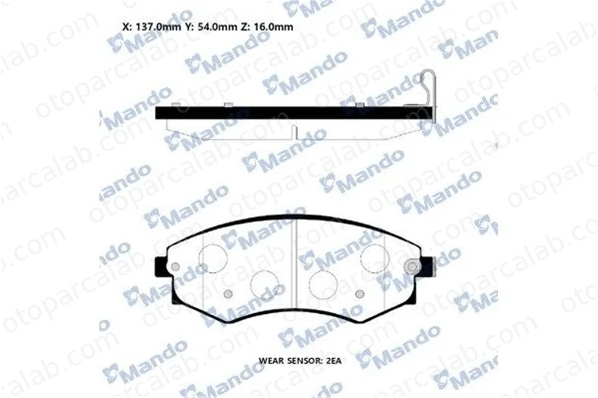MANDO RMPD20NS Fren Disk Balata Ön SSANGYONG REXTON / REXTON II DAEWOO REXTON RMPD20NS 4813008152