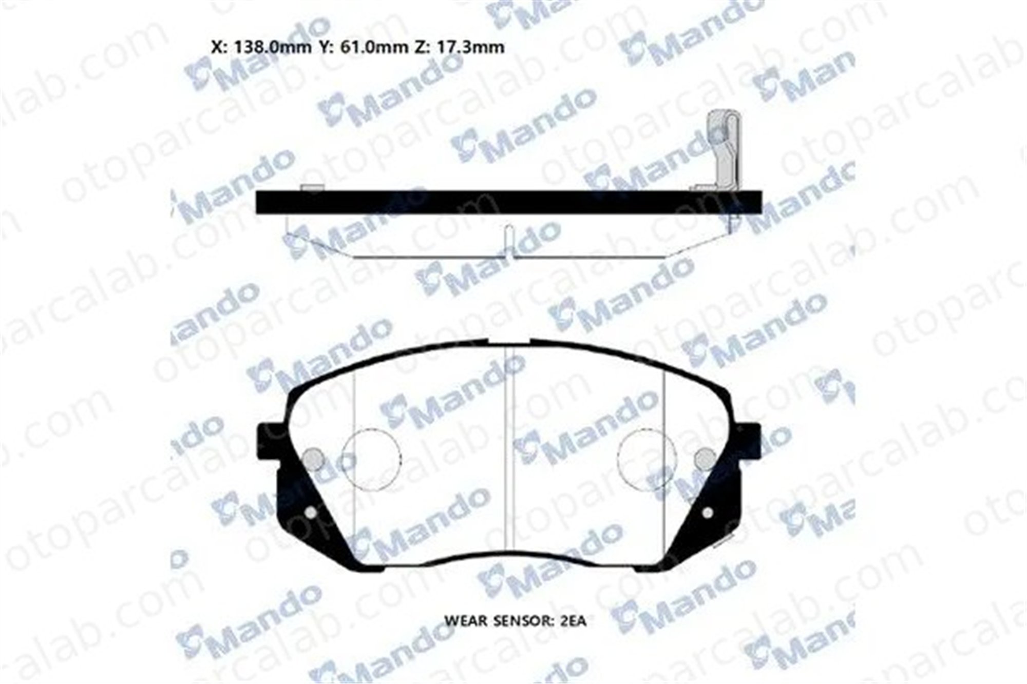 MANDO RMPH57NS Fren Disk Balata Ön HYUNDAI ix35 KIA SPORTAGE III RMPH57NS 58101C1A10