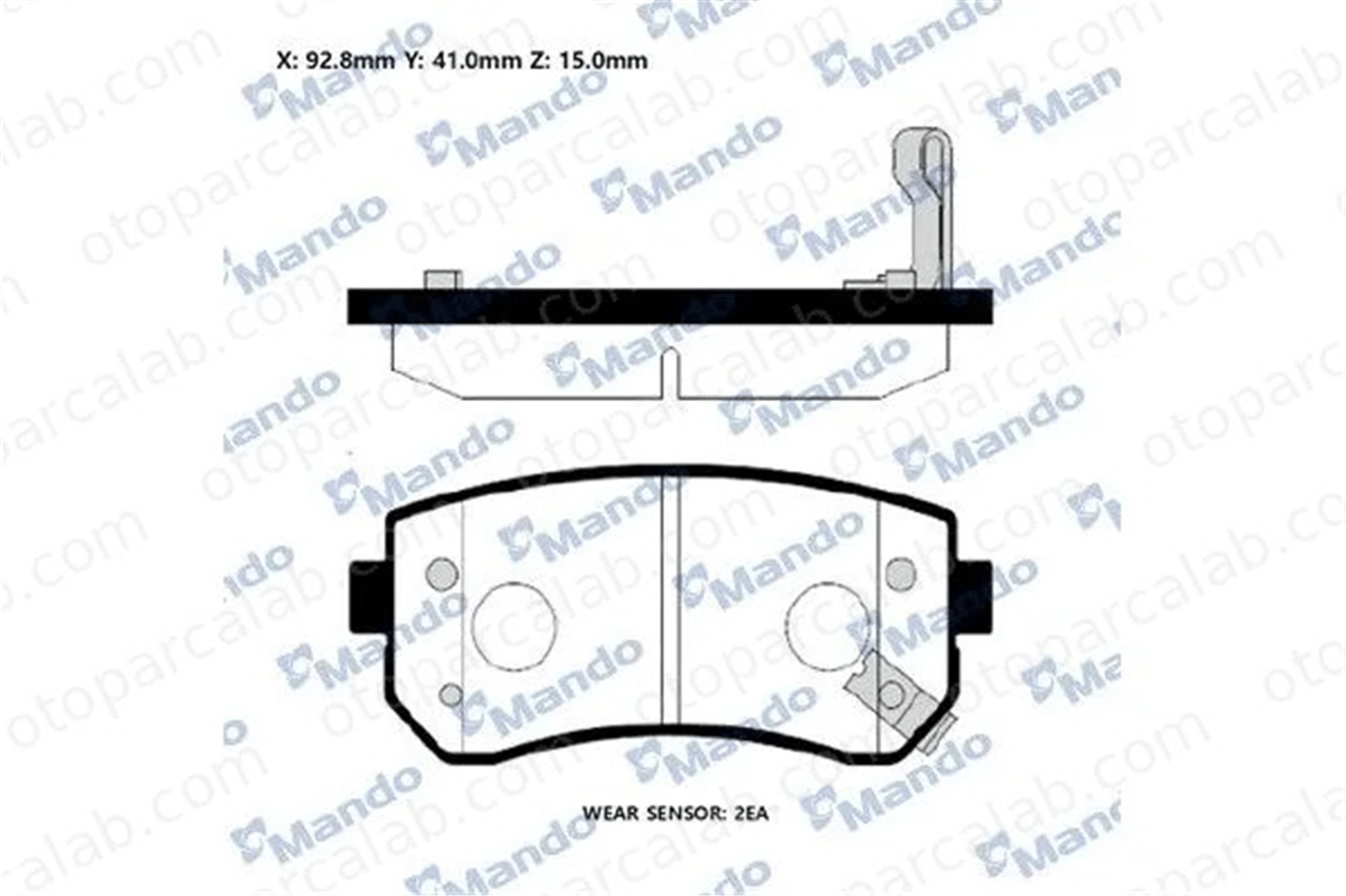 MANDO RMPH58 Fren Disk Balata Arka HYUNDAI i30 KIA PRO CEE'D RMPH58 58302C1A00