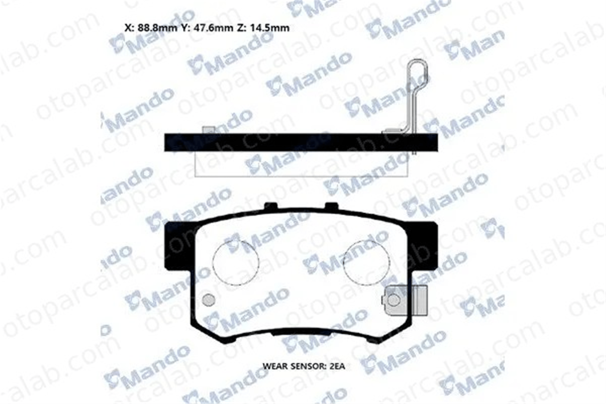 MANDO RMPO04 Fren Disk Balata Arka HONDA ACCORD V CIVIC VI Aerodeck RMPO04 43022SEPC01