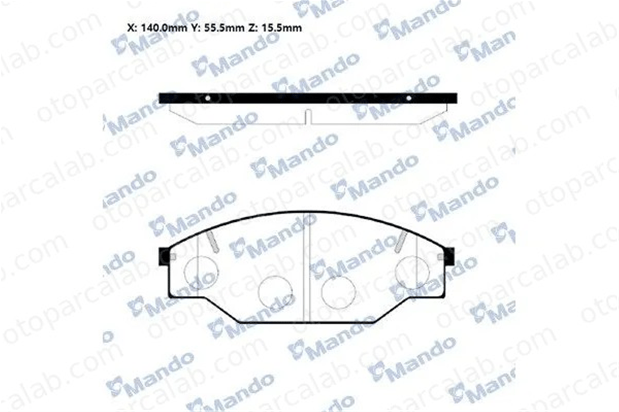 MANDO RMPT02 Fren Disk Balata Ön VW TARO TOYOTA HIACE III Minibüs/Otobüs RMPT02 J0446535020