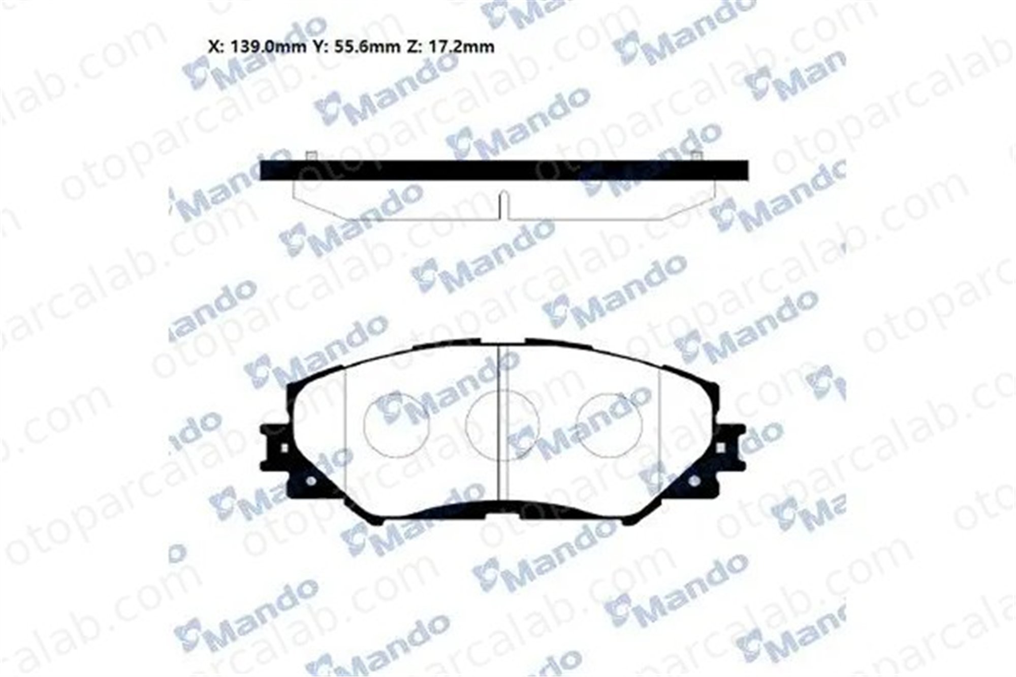 MANDO RMPT08NS Fren Disk Balata Ön TOYOTA COROLLA Sedan AURIS RMPT08NS 446502220