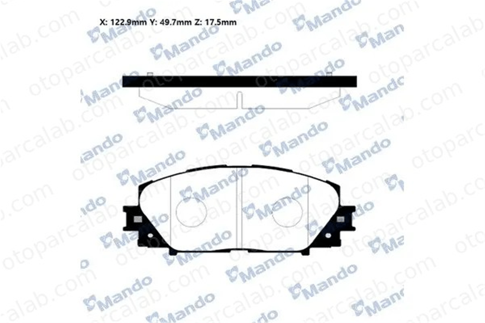 MANDO RMPT12NS Fren Disk Balata Ön TOYOTA YARIS YARIS / VIOS Sedan RMPT12NS 3501140G08