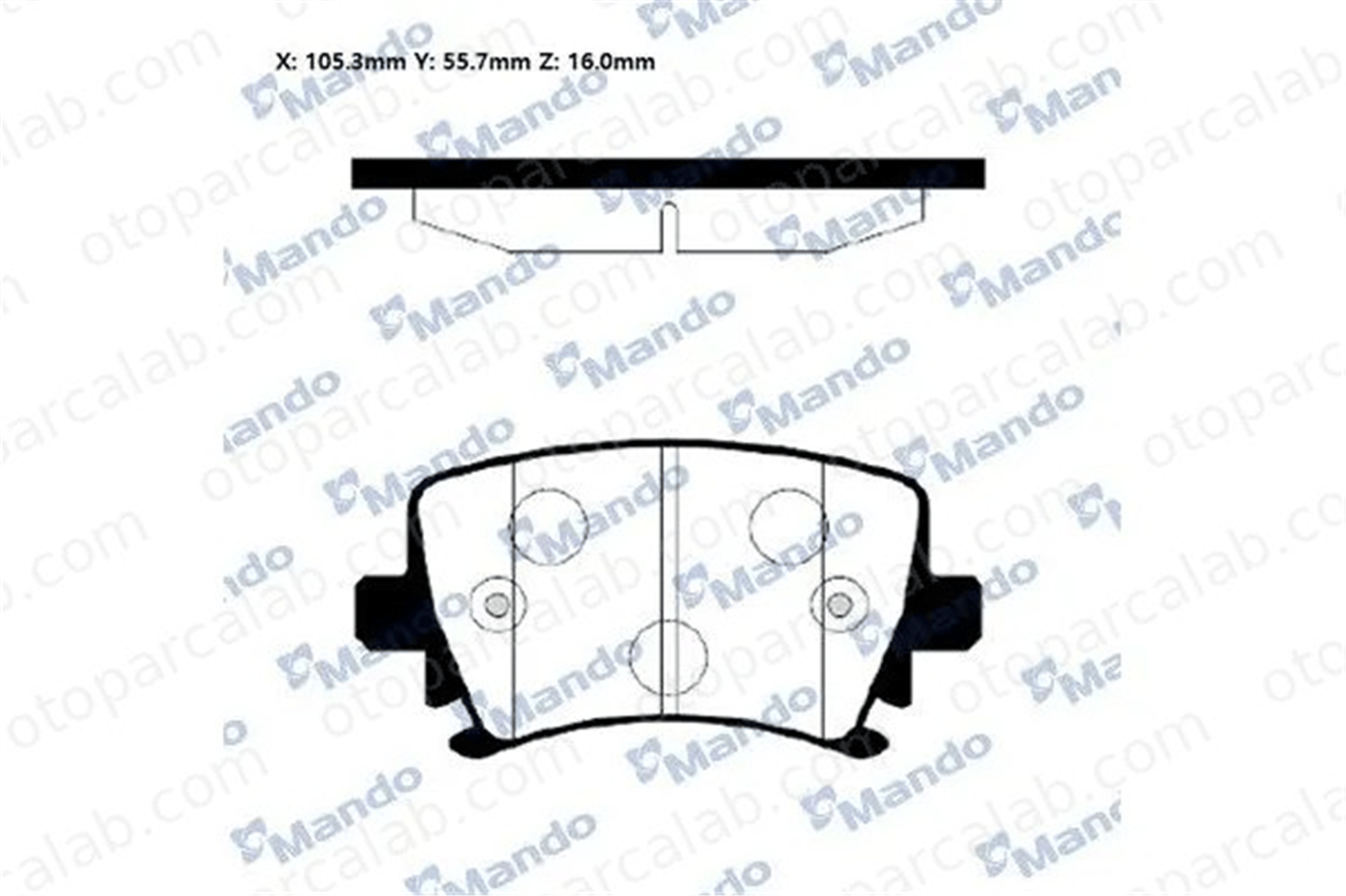 MANDO RMPU03 Fren Disk Balata Arka SEAT LEON VW GOLF VII RMPU03 1K0698451