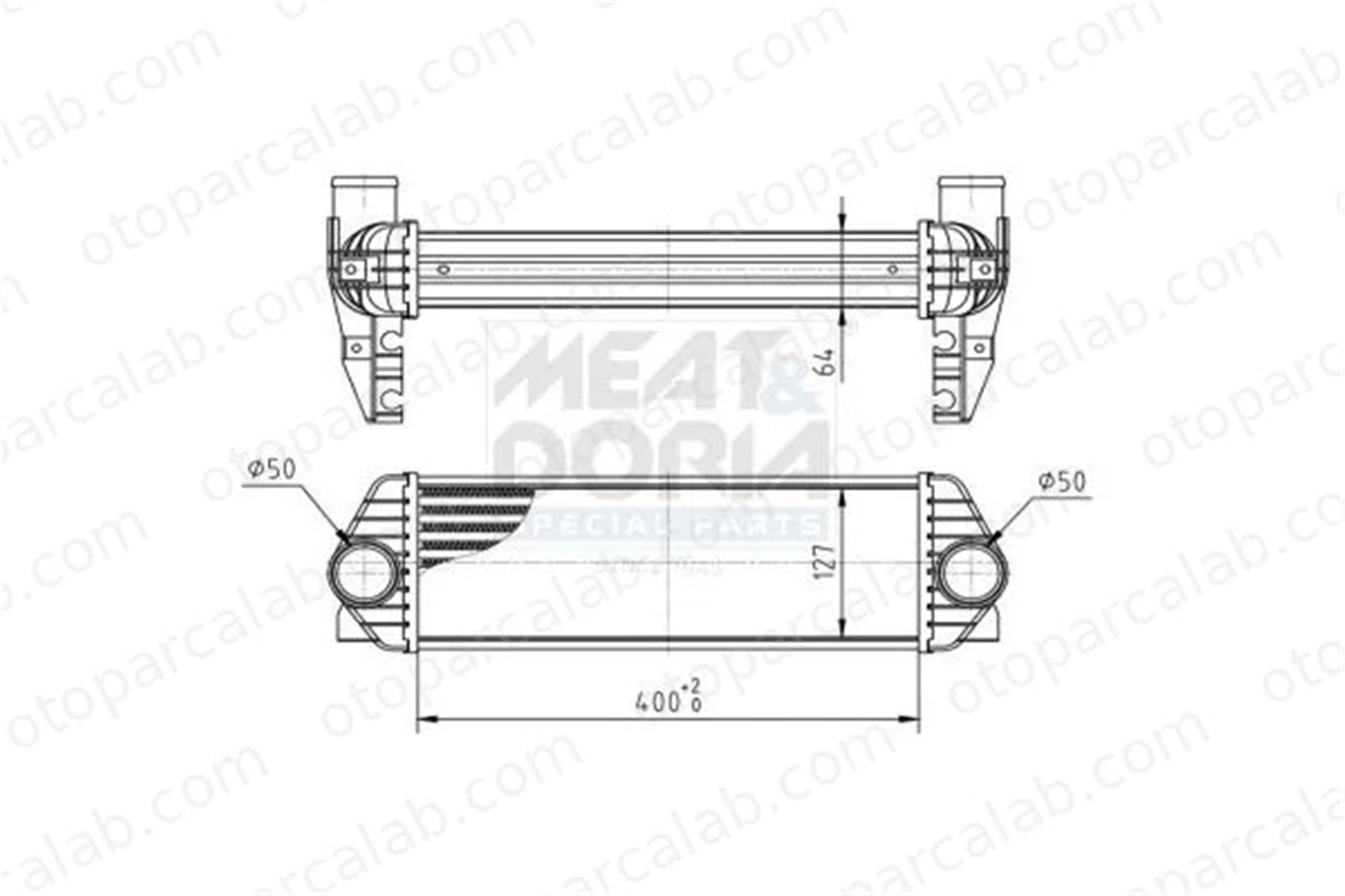 MARGO 2535002 Turbo Radyatörü FORD TOURNEO CONNECT TRANSIT CONNECT 7T169L440AE 7T169L440AD