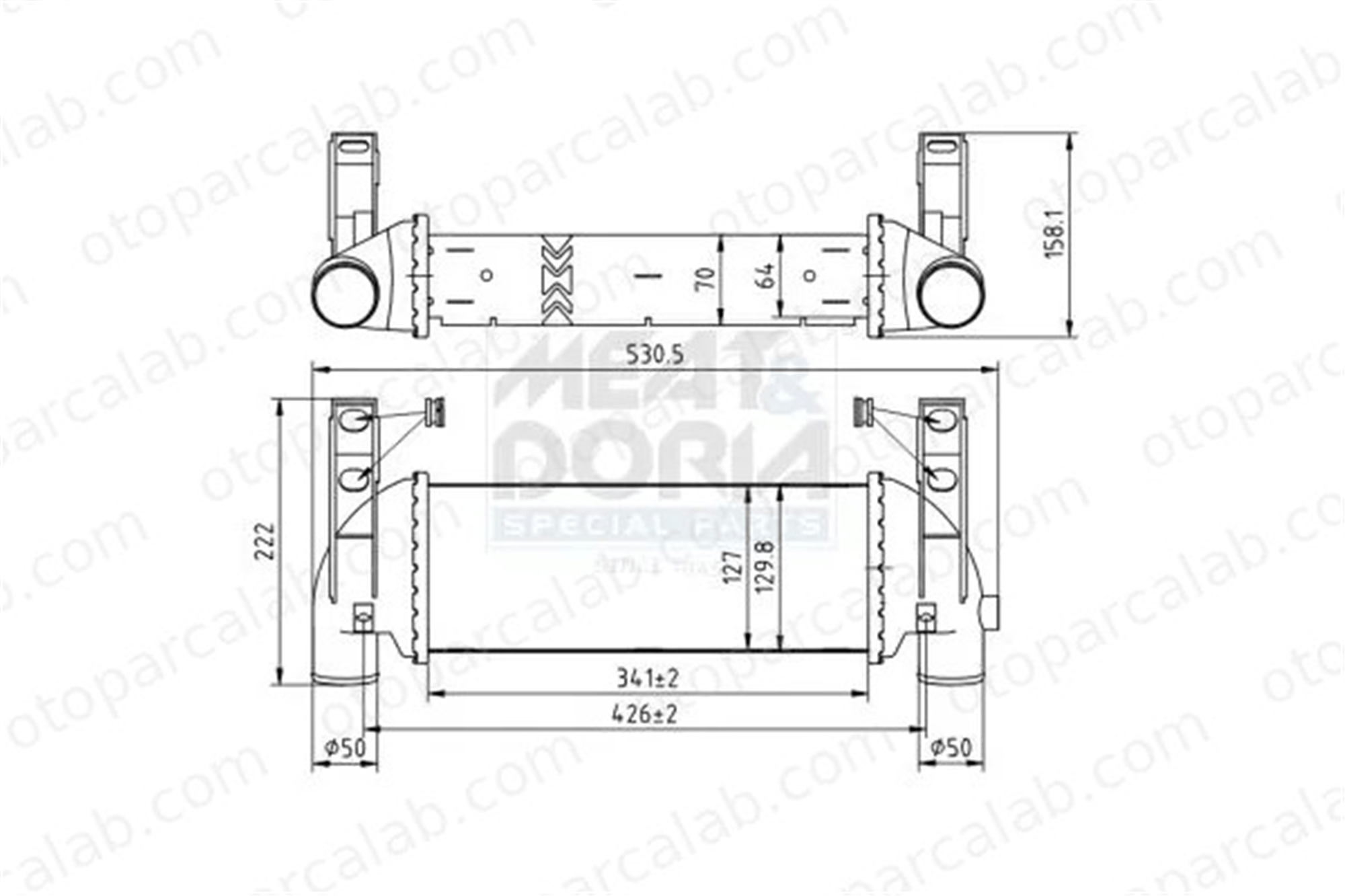 MARGO 2535003 Turbo Radyatörü FORD TOURNEO CONNECT TRANSIT CONNECT 2T1Q9L440AC 1201168