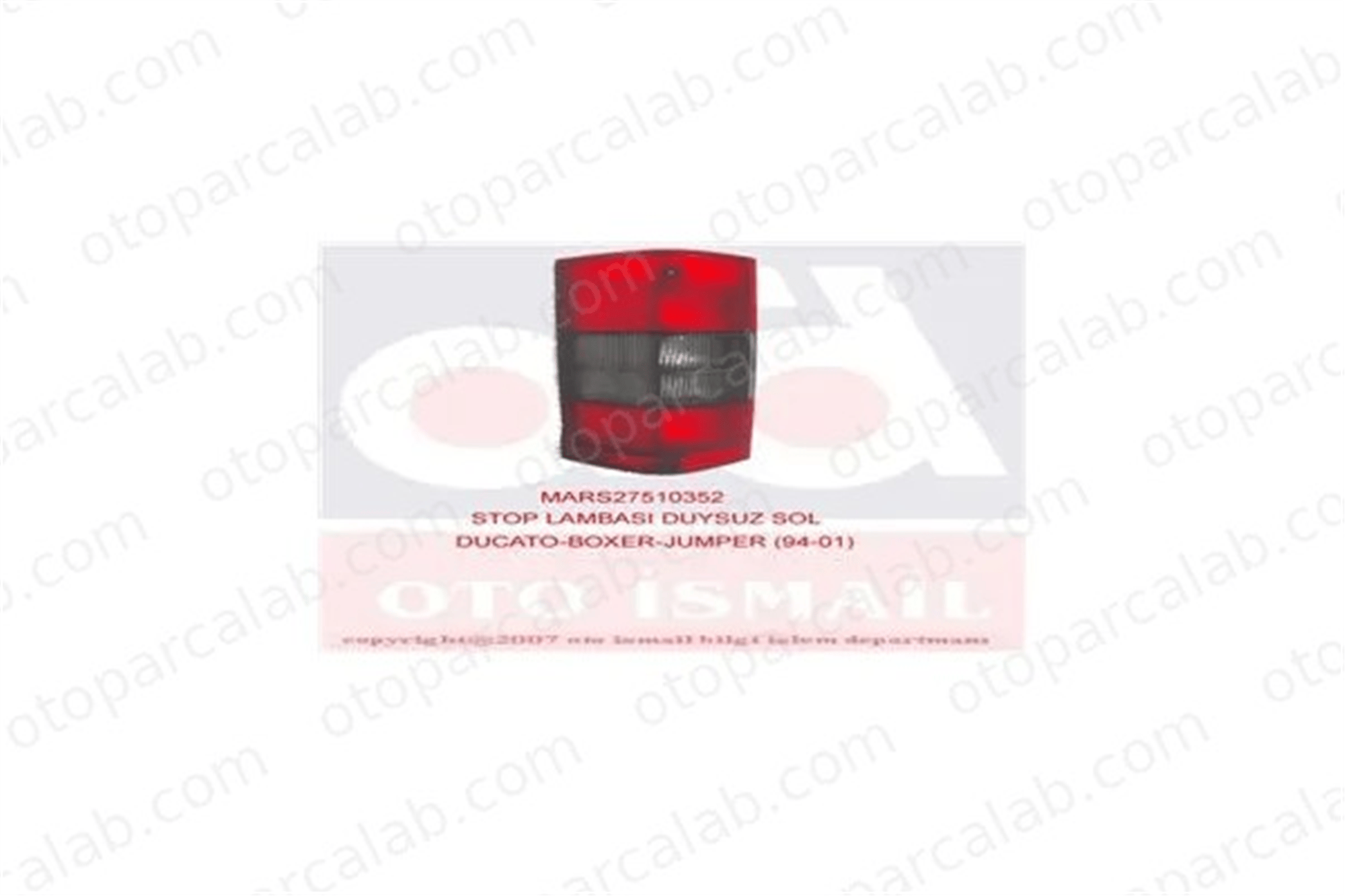 MARS 510352 Stop Lambası Sol FIAT DUCATO Panelvan/Van PEUGEOT BOXER Panelvan/Van 6351AL 1326359080