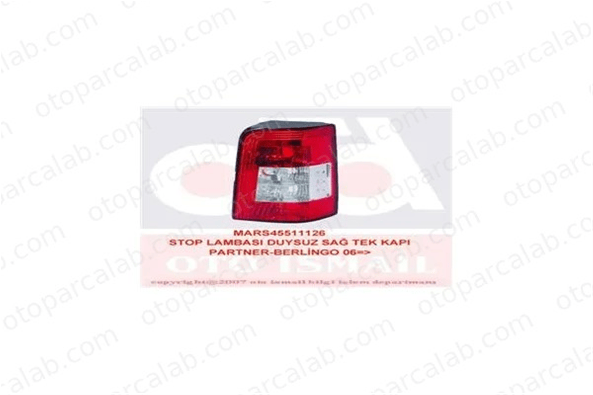 MARS 511126 Stop Lambası Sağ CITROËN BERLINGO / BERLINGO FIRST Kasa/büyük limuzin BERLINGO / BERLINGO FIRST MPV 6351CY 6351Y9Z1
