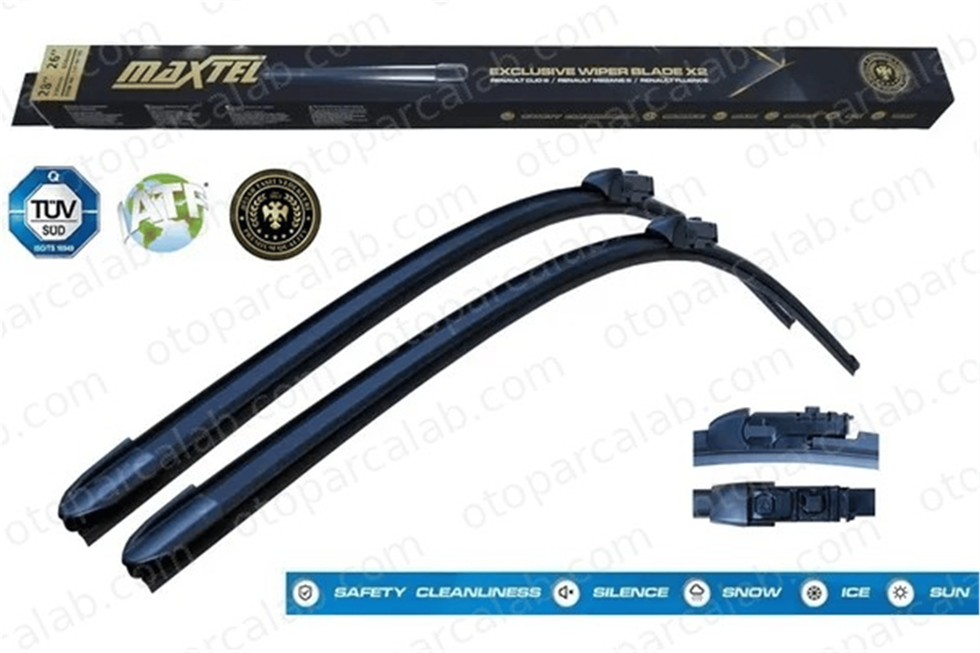 MAXTEL 12110601 Silecek Süpürgesi Ön Muz Tip 650/400 mm - 26/16 inç LEXUS NX TOYOTA C-HR 8521278010 8522278010