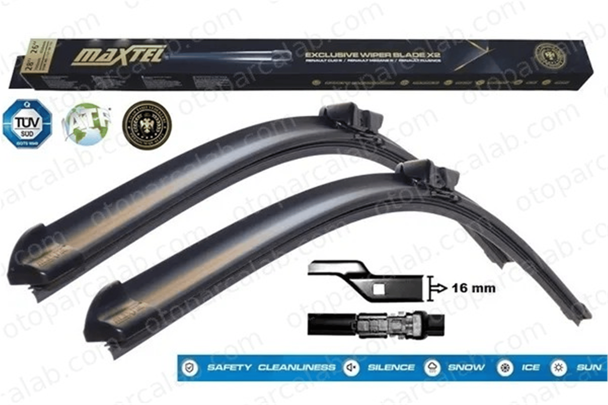 MAXTEL 12131474 Silecek Süpürgesi Ön Muz Tip 600/530 mm - 24/21 inç BMW 3 MERCEDES-BENZ C-SERISI 3397007682 8U1955426