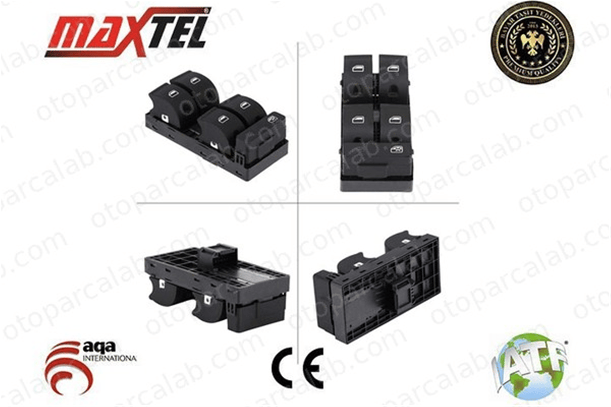 MAXTEL 18231123 Cam Açma Düğmesi Ön Sol AUDI A4 B7 A4 B7 Avant 8E0959851B 8E09598515PR