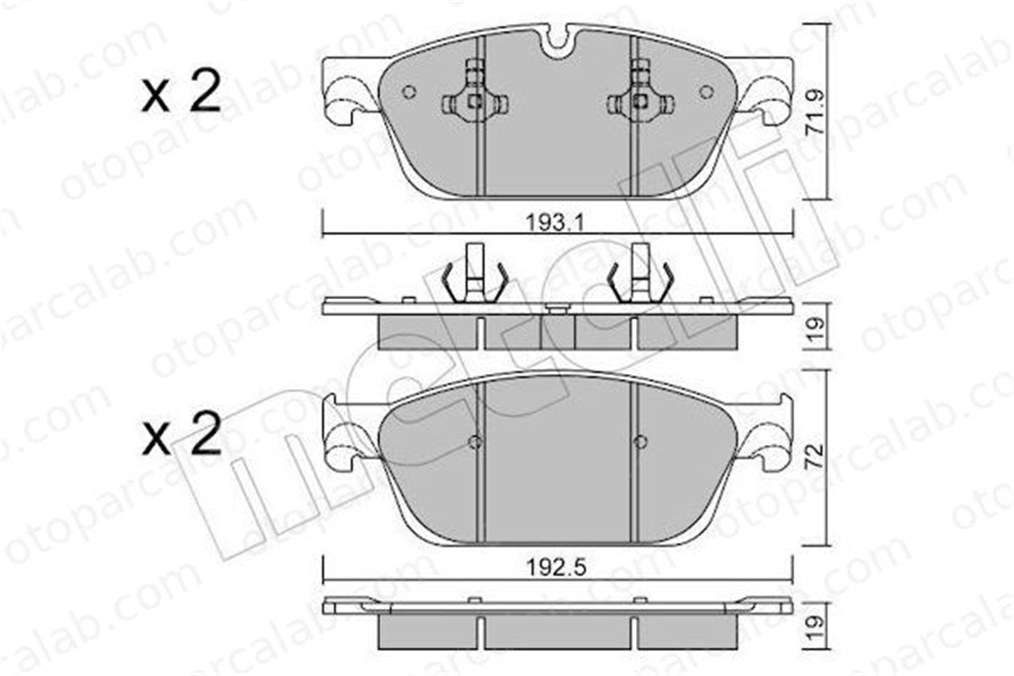 MERCEDES ORJINAL A0004200405 Fren Disk Balata Ön MERCEDES-BENZ GLE GLE Coupe A0074207920 64203620