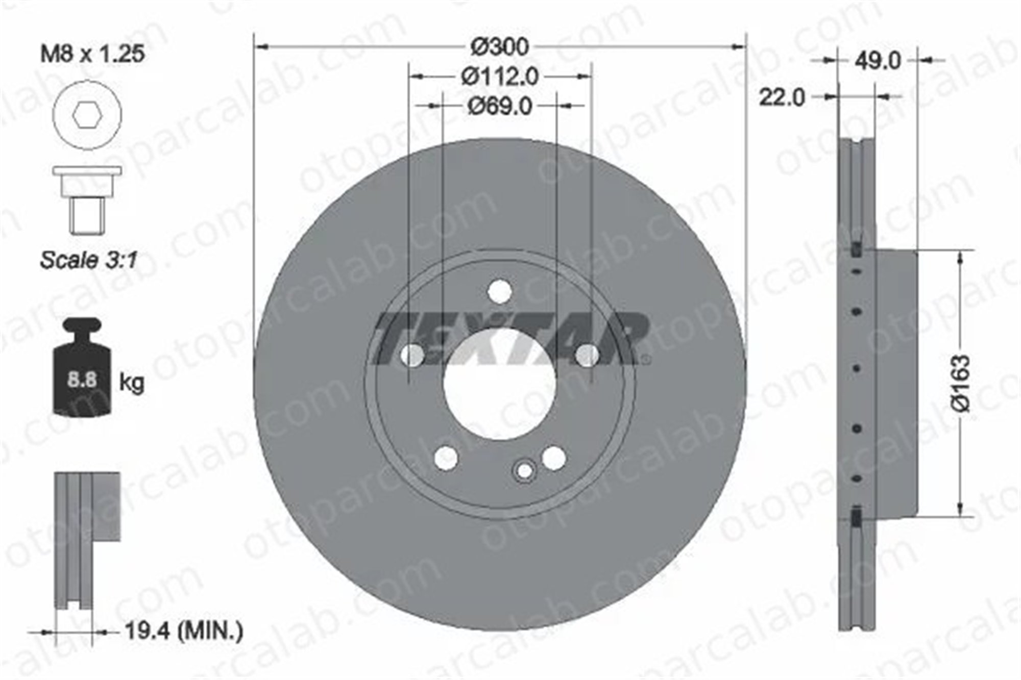 MERCEDES ORJINAL A0004231812 Fren Disk Ayna Arka Sağ ve Sol MERCEDES-BENZ C-SERISI T-Model C-SERISI Cabrio A0004231812 4231812