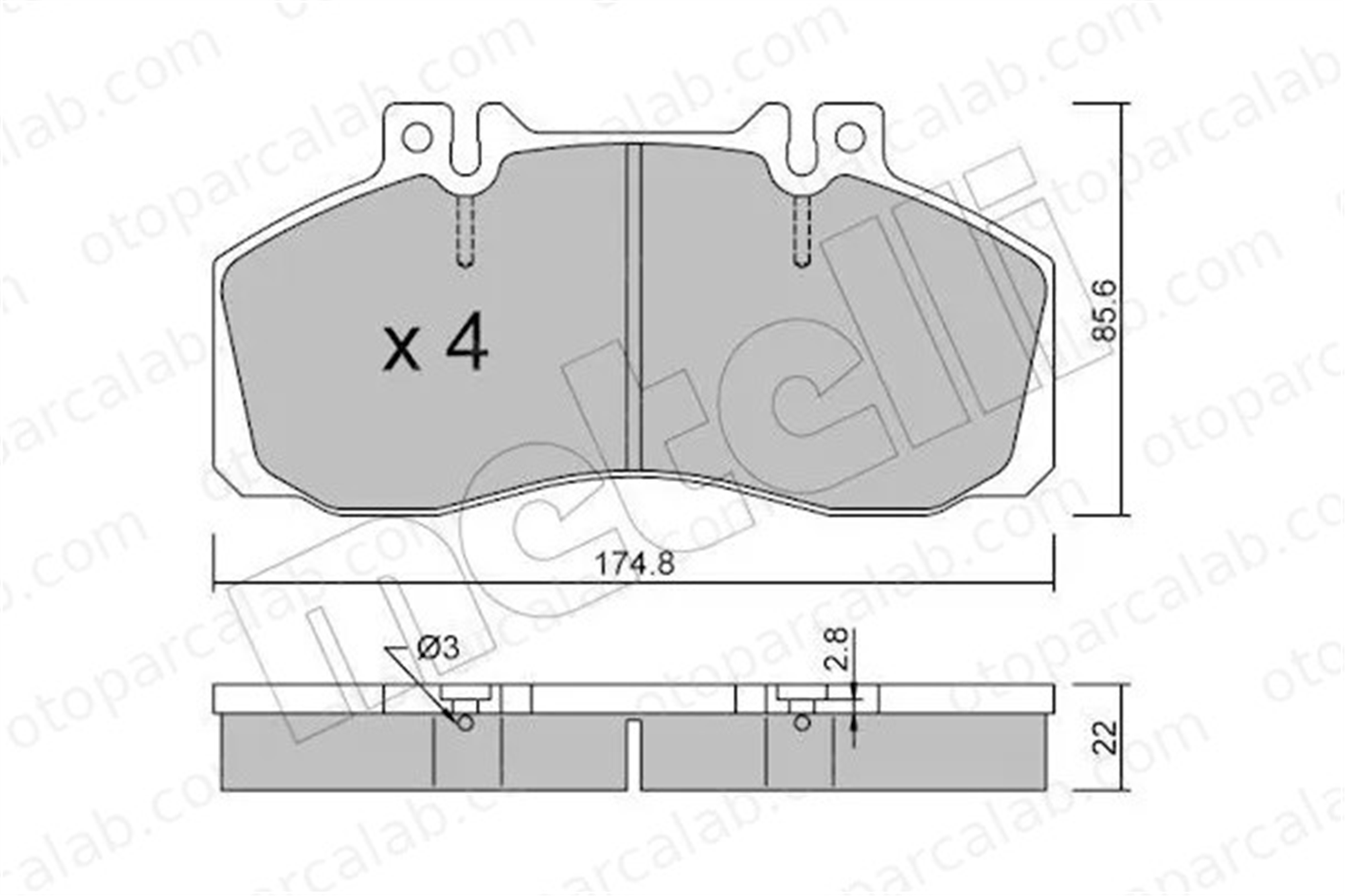 MERCEDES ORJINAL A0054201720 Fren Disk Balata Ön MERCEDES-BENZ VARIO Platform şasi VARIO Panelvan/Van A0024206220 1501994