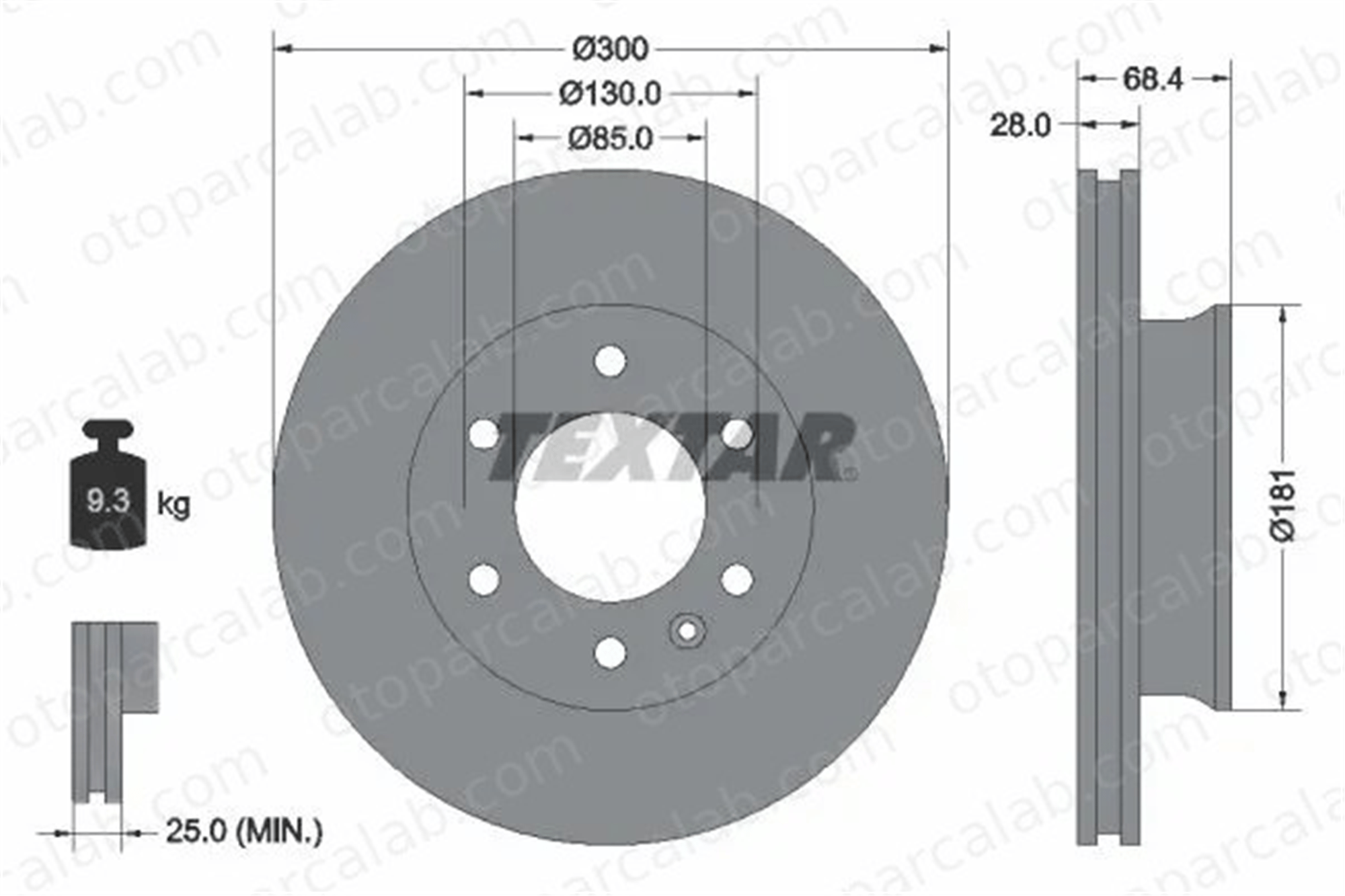 MERCEDES ORJINAL A907421010007 Fren Disk Ayna Ön Sağ ve Sol MERCEDES-BENZ SPRINTER 3,5-t Panelvan/Van SPRINTER 3,5-t Platform şasi A907421010007 2E0615301