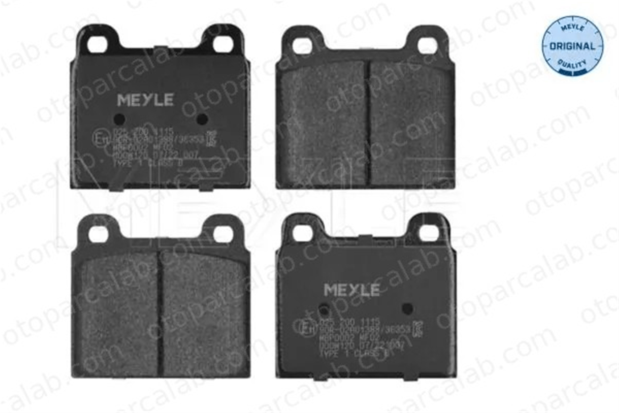 MEYLE 025 200 1115 Fren Disk Balata Ön PORSCHE 911 MERCEDES-BENZ HECKFLOSSE A0014207720 60713601