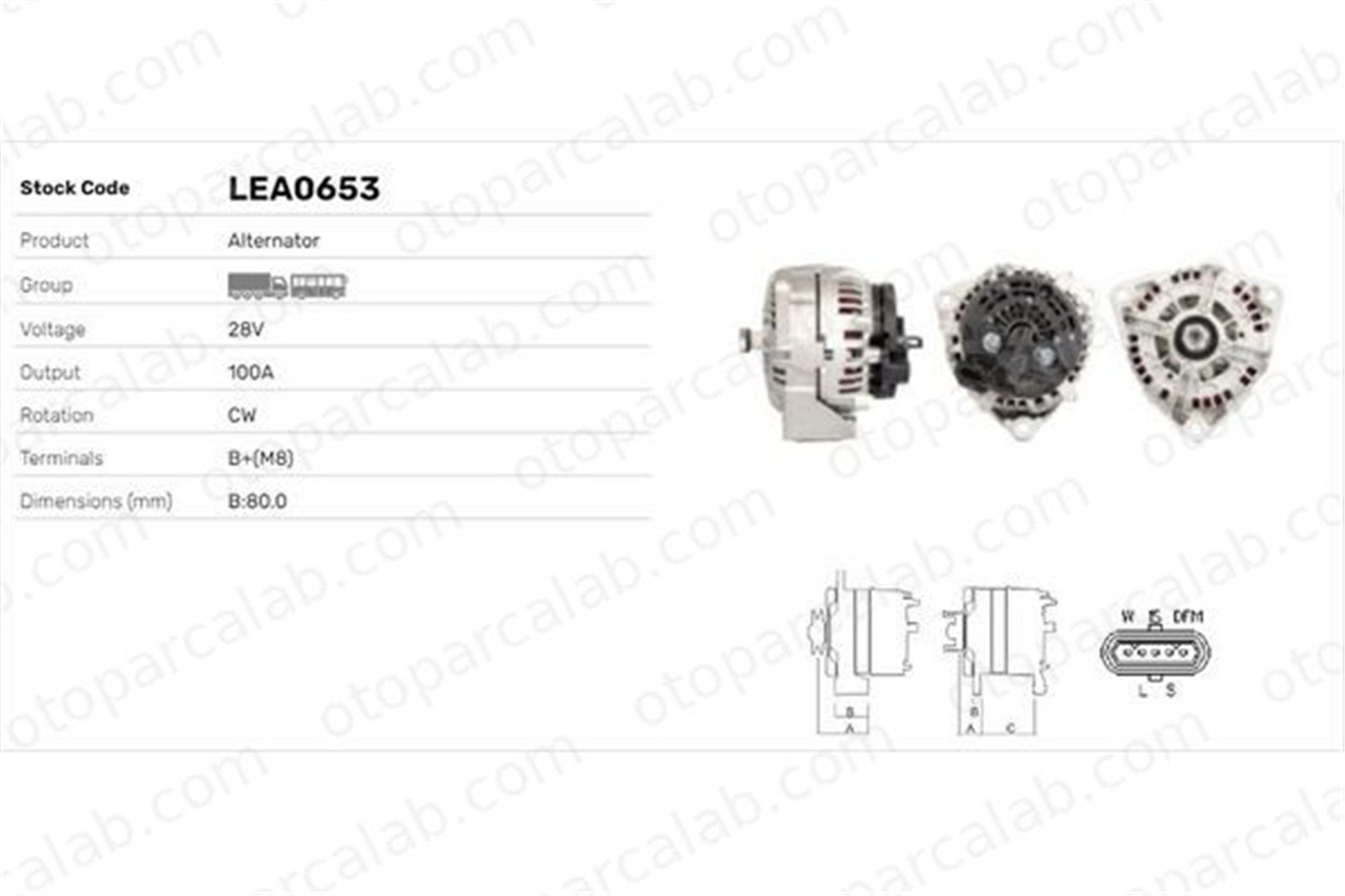 MGA 28146 Alternatör MERCEDES-BENZ AROCS ACTROS MP4 / MP5 121541002 1697024