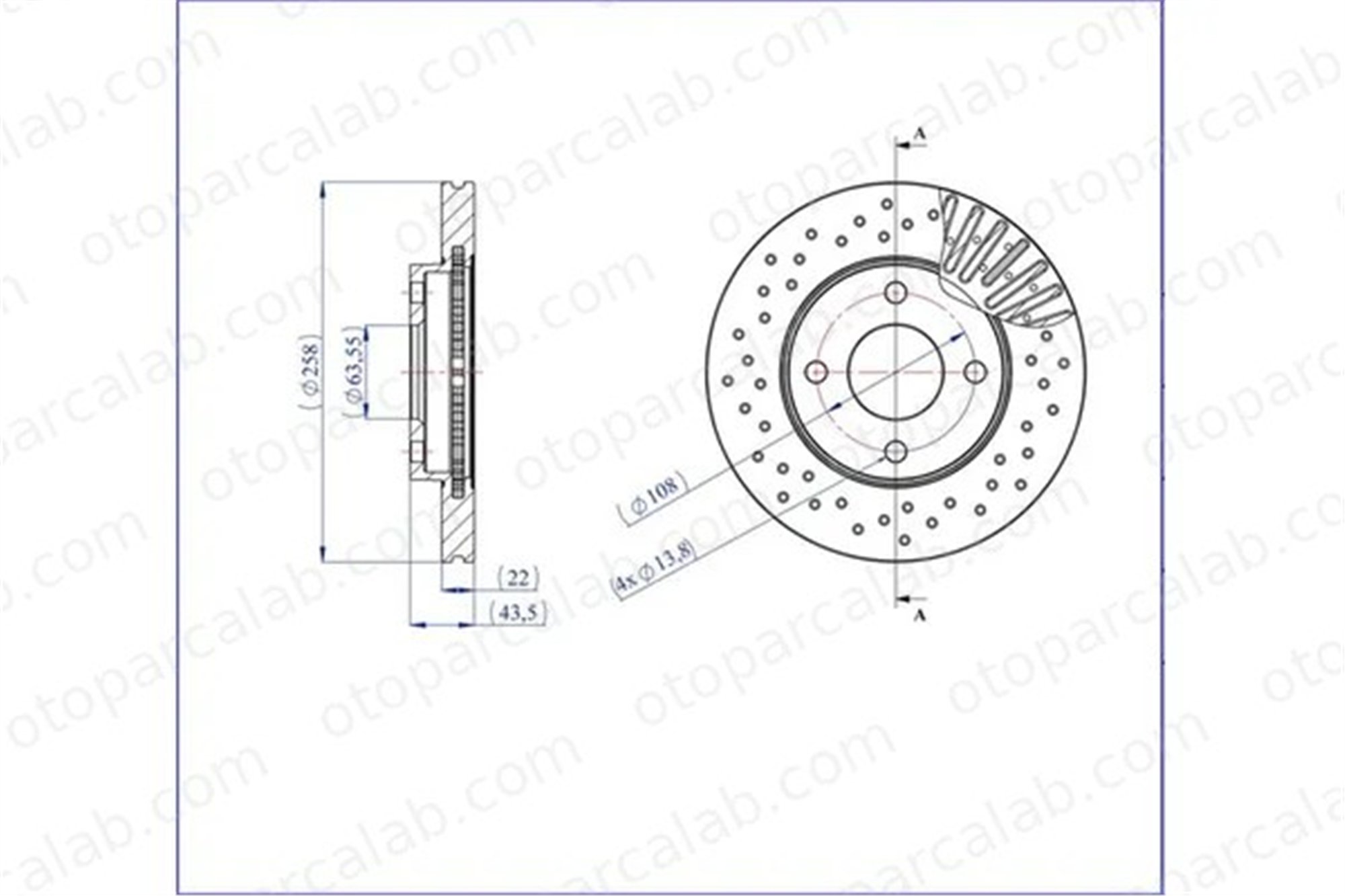 MGA 50137PC Fren Disk Ayna Ön Sağ ve Sol FORD FOCUS I FOCUS I Turnier 98AX1125B1F 1148202