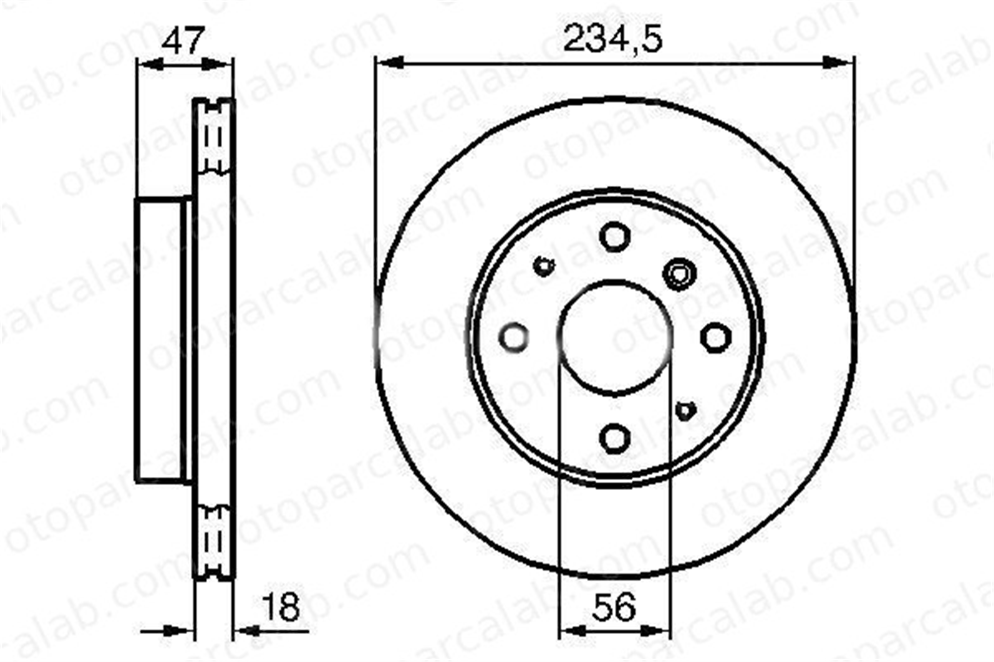 MGA 50323 Fren Disk Ayna Ön Sağ ve Sol HONDA ACCORD V CIVIC VI Hatchback 435129E 45251SM4000