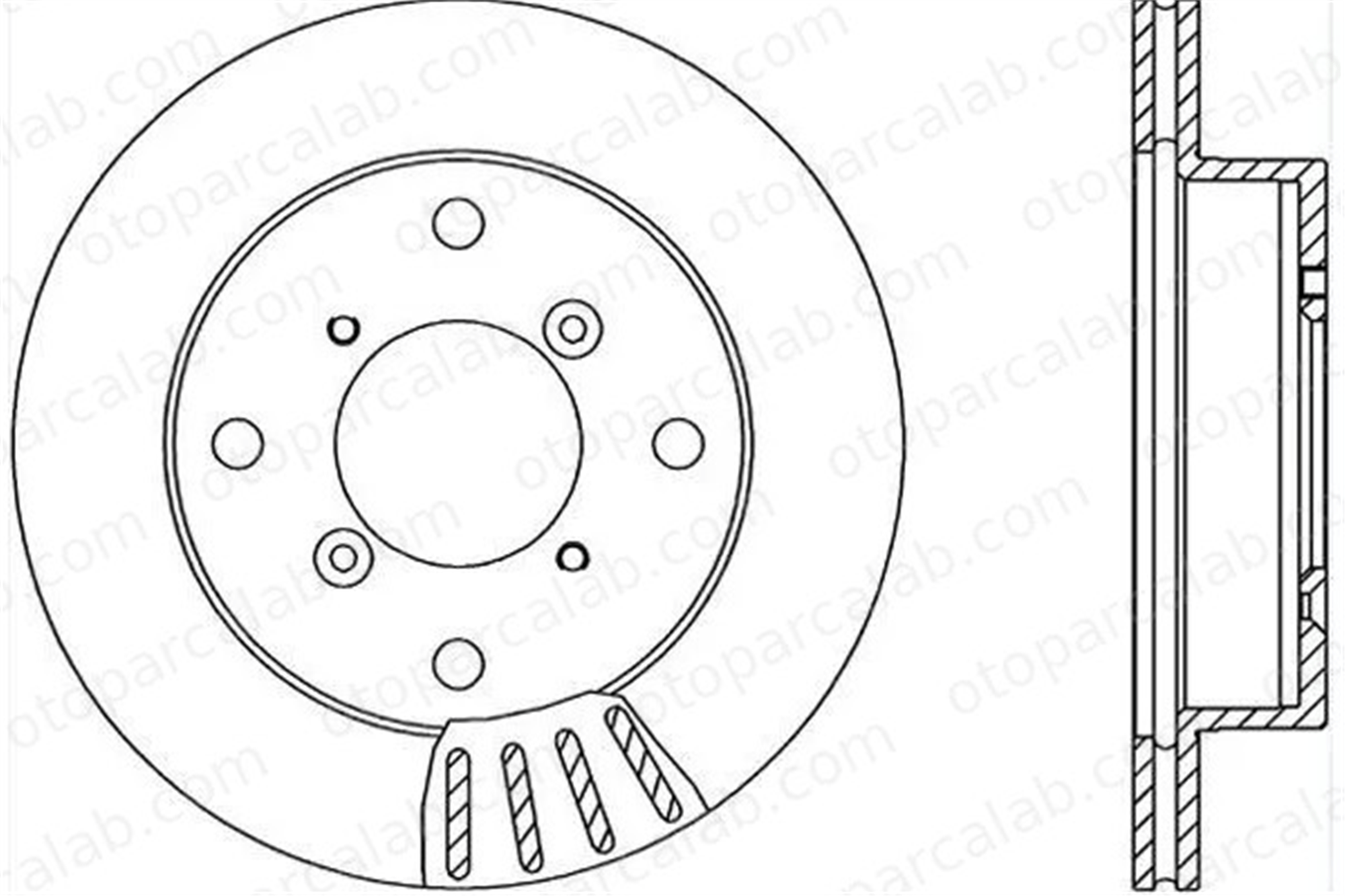 MGA 50344 Fren Disk Ayna Ön Sağ ve Sol SUZUKI SWIFT II Hatchback SUBARU JUSTY II 5531180F02 96067908