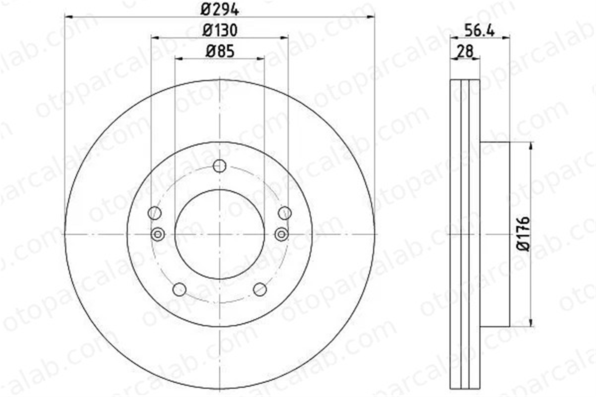 MGA 50348 Fren Disk Ayna Ön Sağ ve Sol SSANGYONG KYRON ACTYON I 4144109100