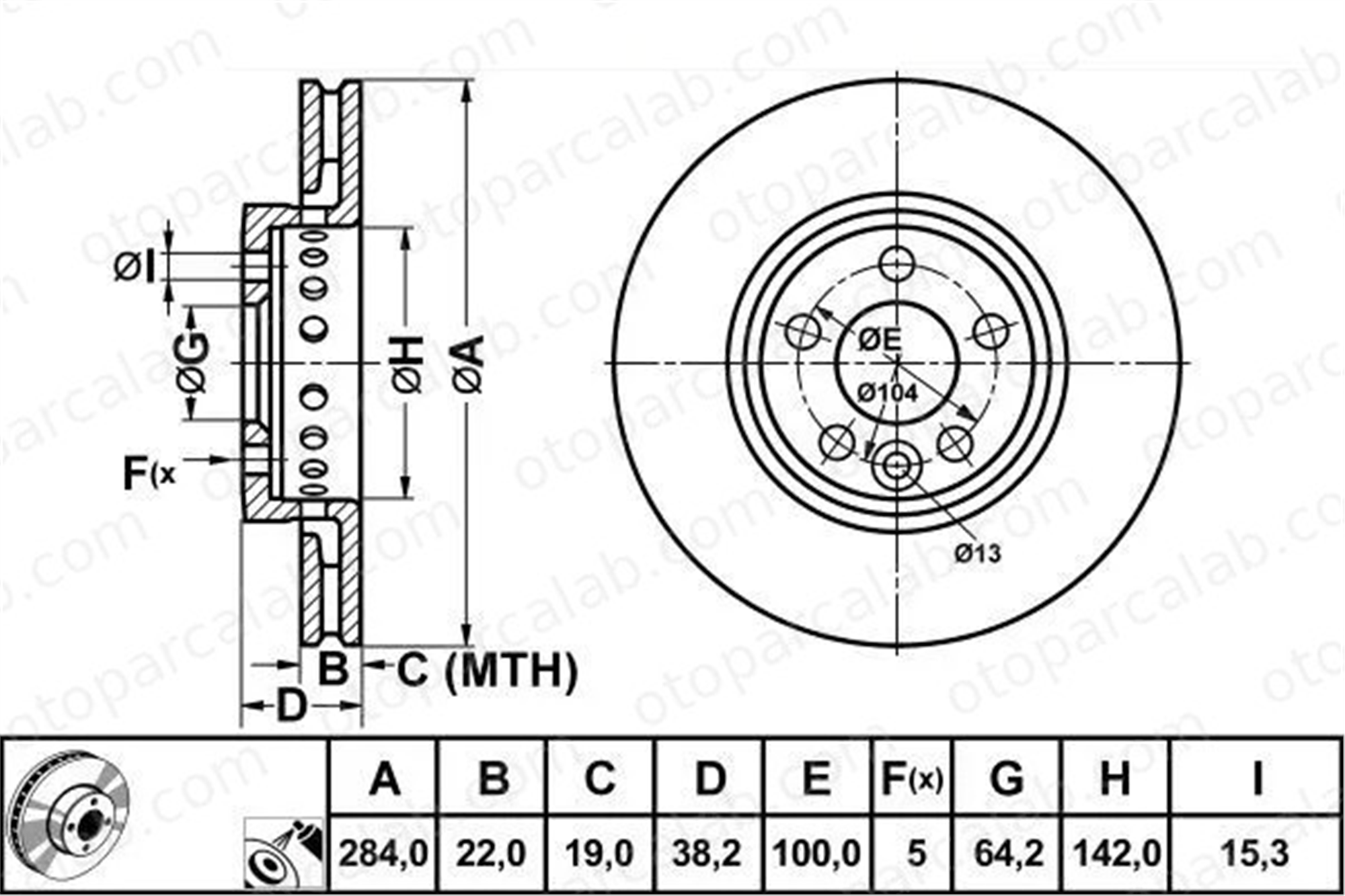 MGA 50402 Fren Disk Ayna Ön Sağ ve Sol MG MG ZT MG ZT- T SDB100940 10002710