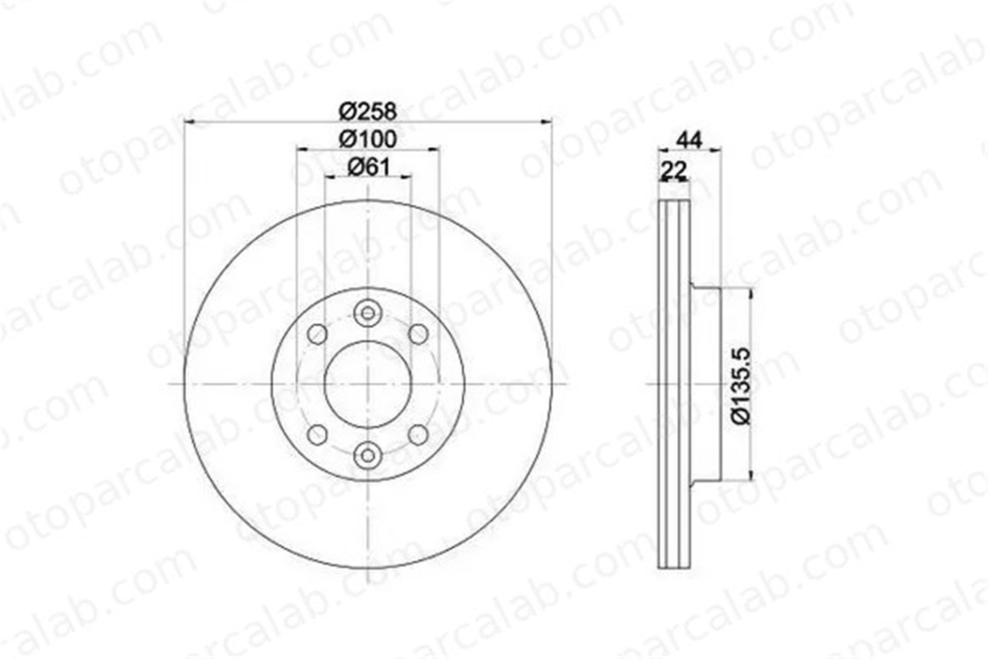MGA 50405 Fren Disk Ayna Ön Sağ ve Sol DACIA LOGAN MCV II LOGAN II 402063149R 402062212R