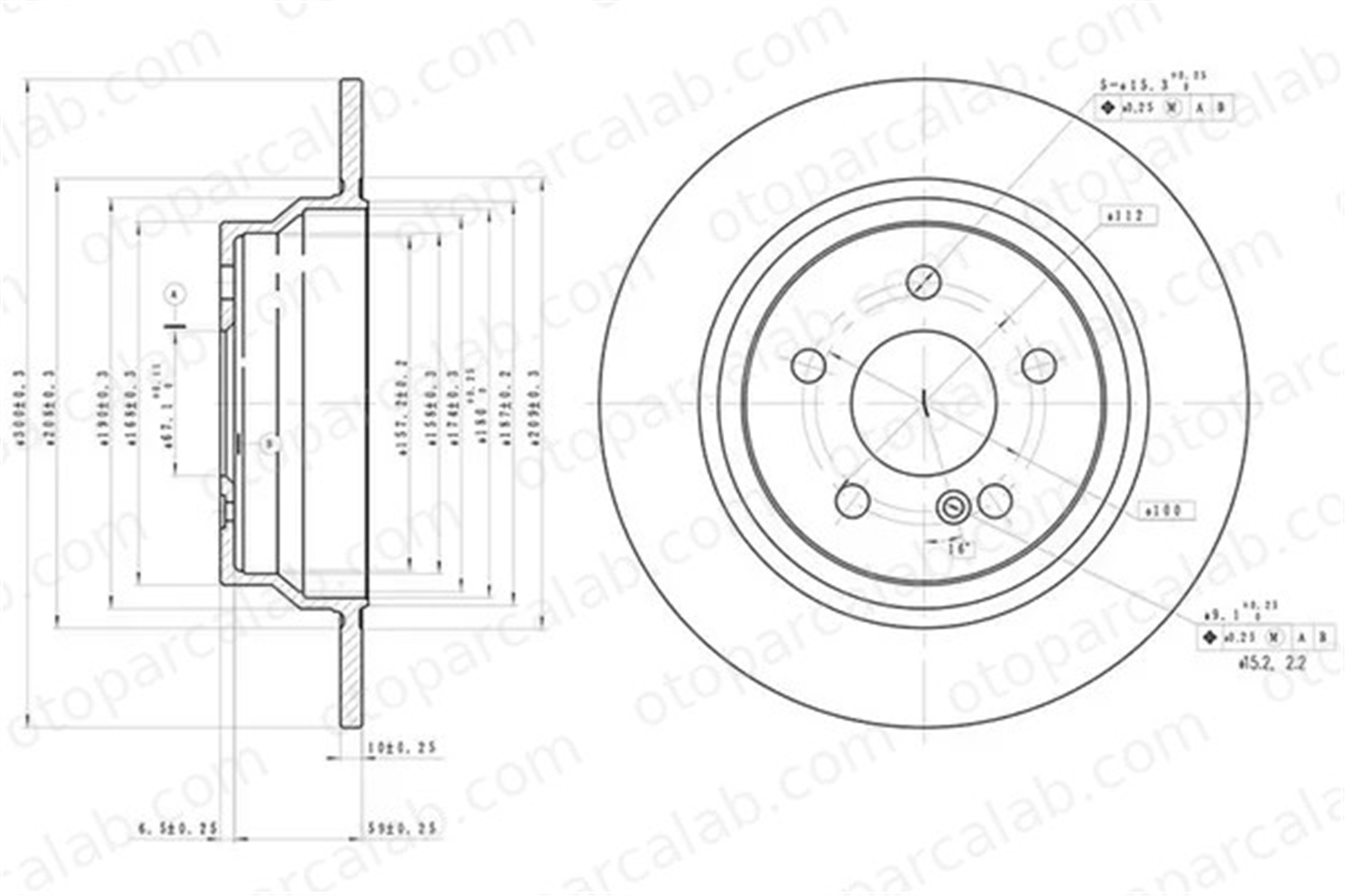 MGA 50432 Fren Disk Ayna Arka Sağ ve Sol MERCEDES-BENZ E-SERISI CLS 2114230712 A0004231012