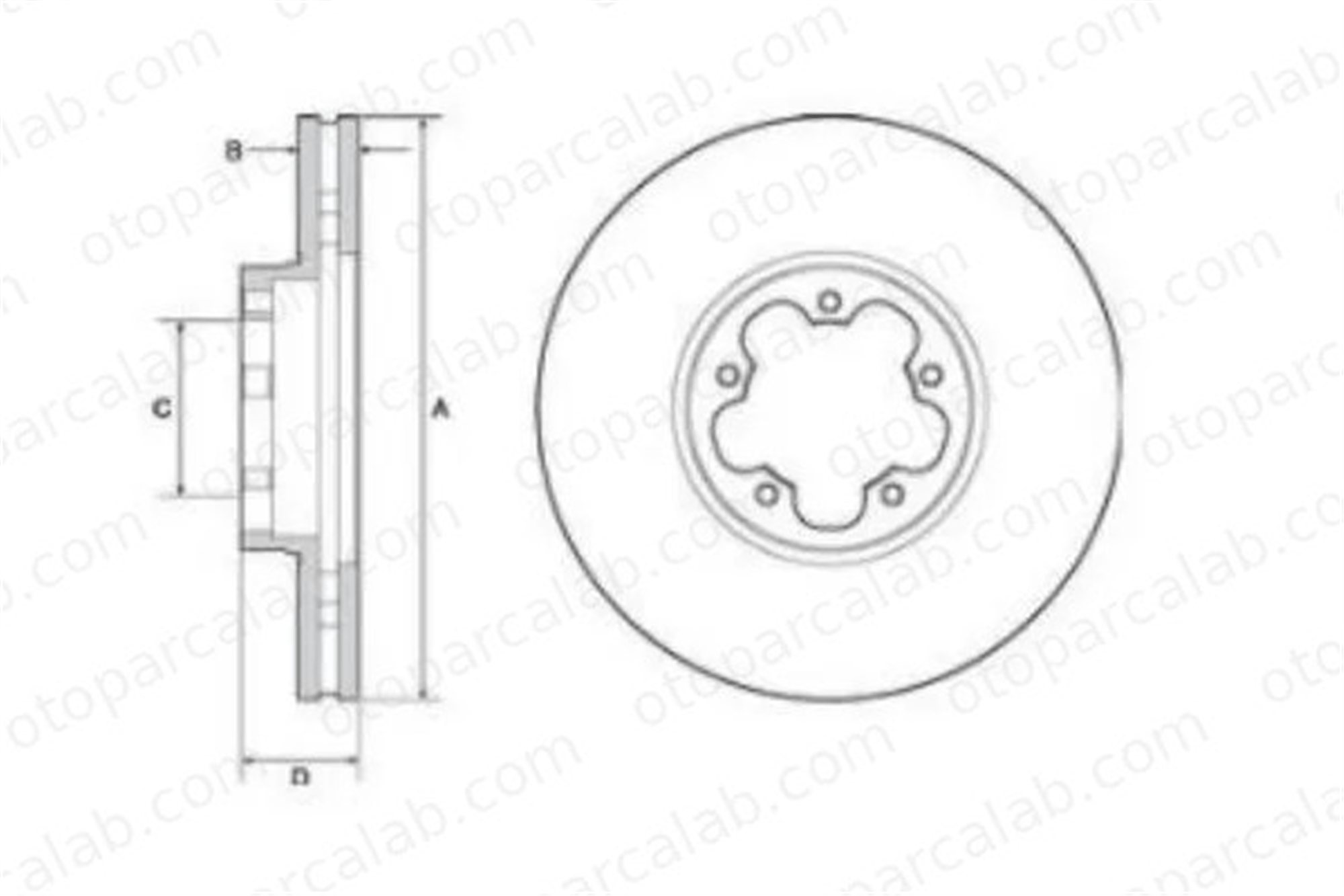 MGA 50514 Fren Disk Ayna Ön Sağ ve Sol FORD TRANSIT V363 Panelvan/Van TRANSIT V363 Platform şasi BK311125AB 1812200