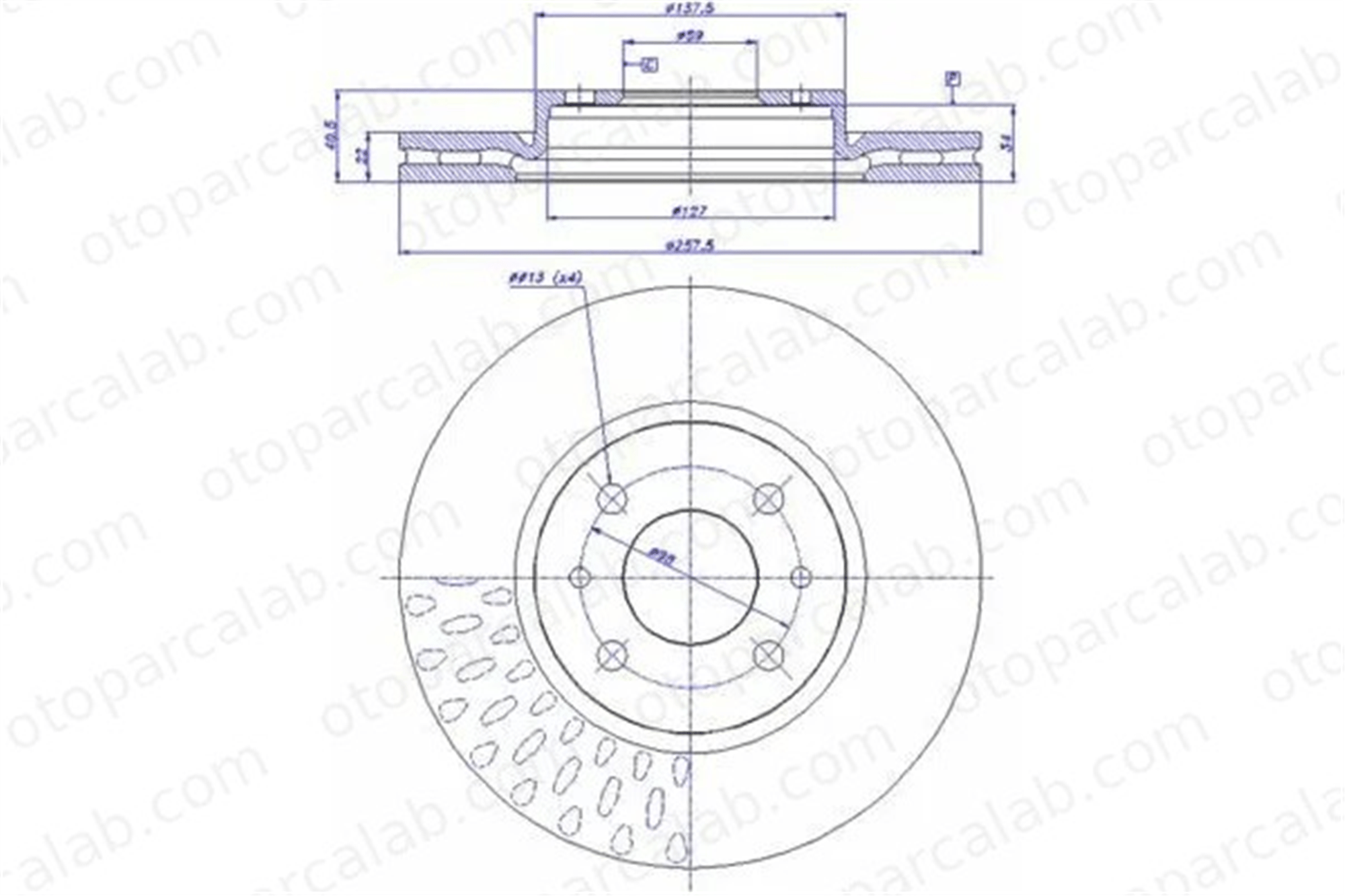 MGA 50582 Fren Disk Ayna Ön Sağ ve Sol FIAT PANDA LANCIA YPSILON 46401356 46542383