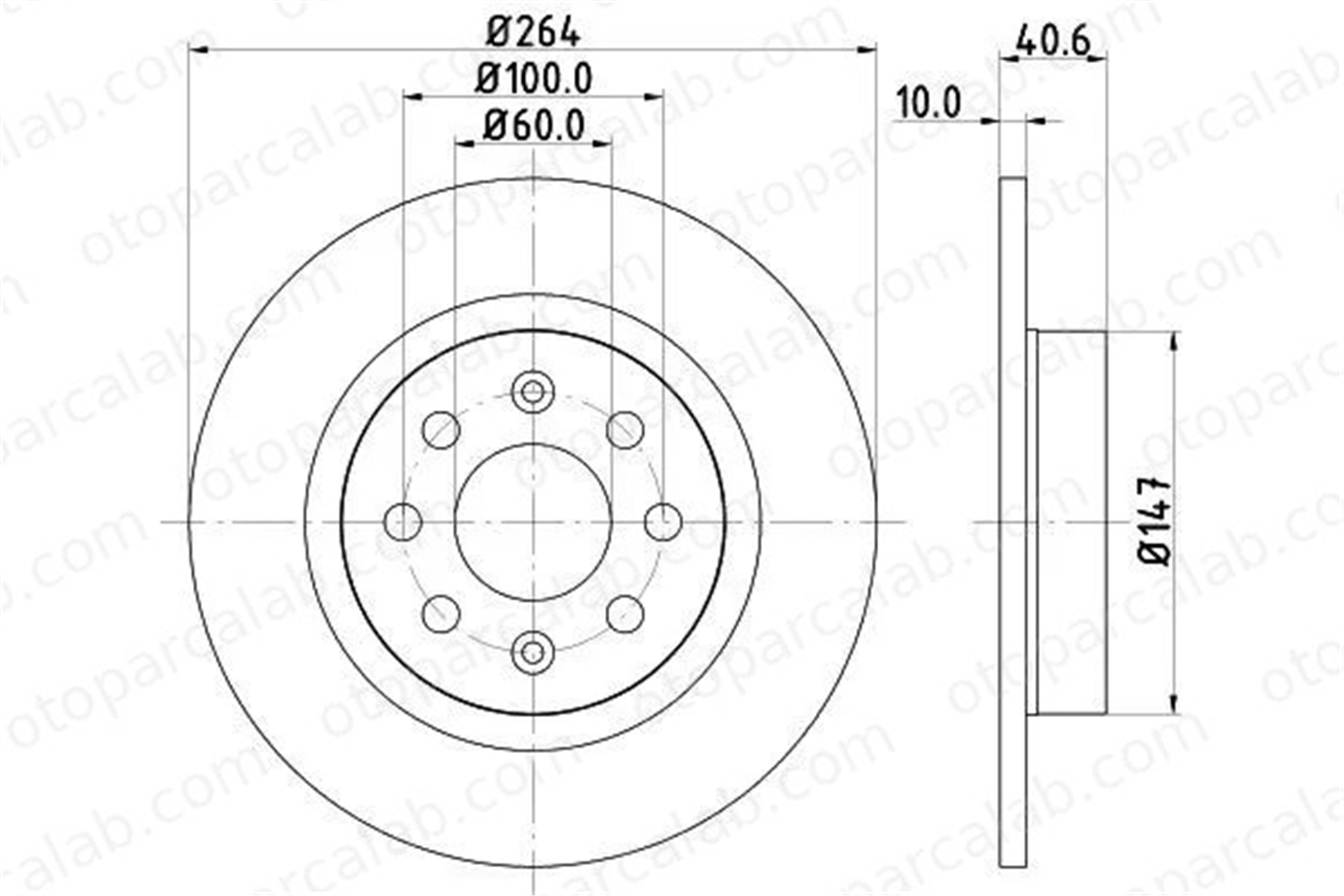 MGA 50691 Fren Disk Ayna Arka Sağ ve Sol FIAT PUNTO EVO PUNTO 55700593 55700592
