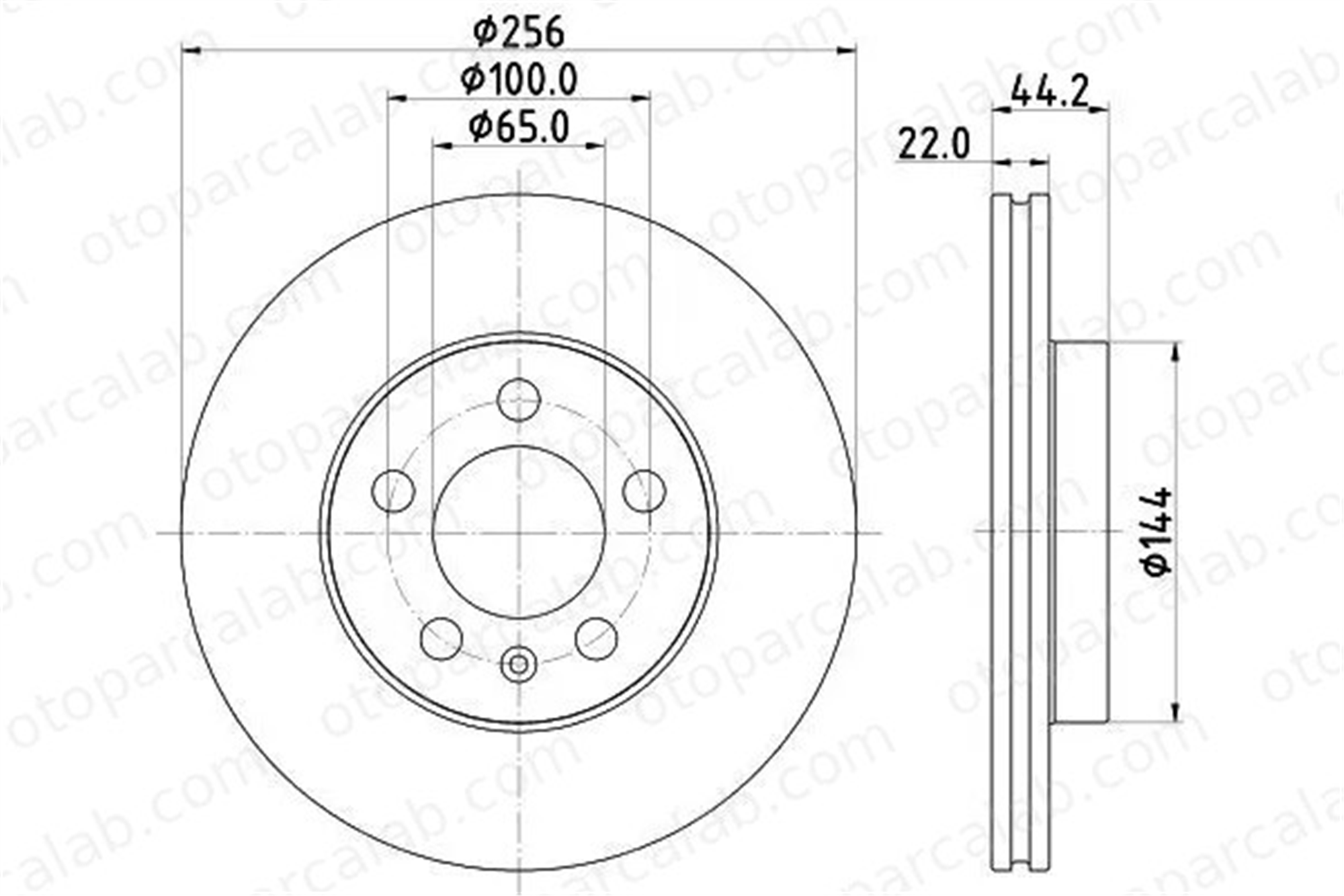 MGA 50725 Fren Disk Ayna Ön Sağ ve Sol SEAT IBIZA V VW POLO VI 2Q0615301G