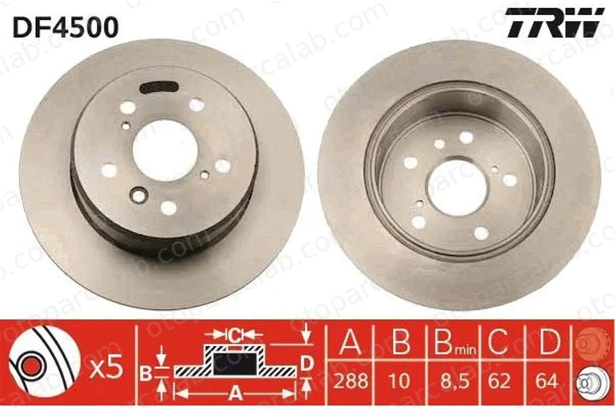 MGA 50877 Fren Disk Ayna Arka Sağ ve Sol TOYOTA CAMRY CAMRY Station wagon 4243133030 4243133050