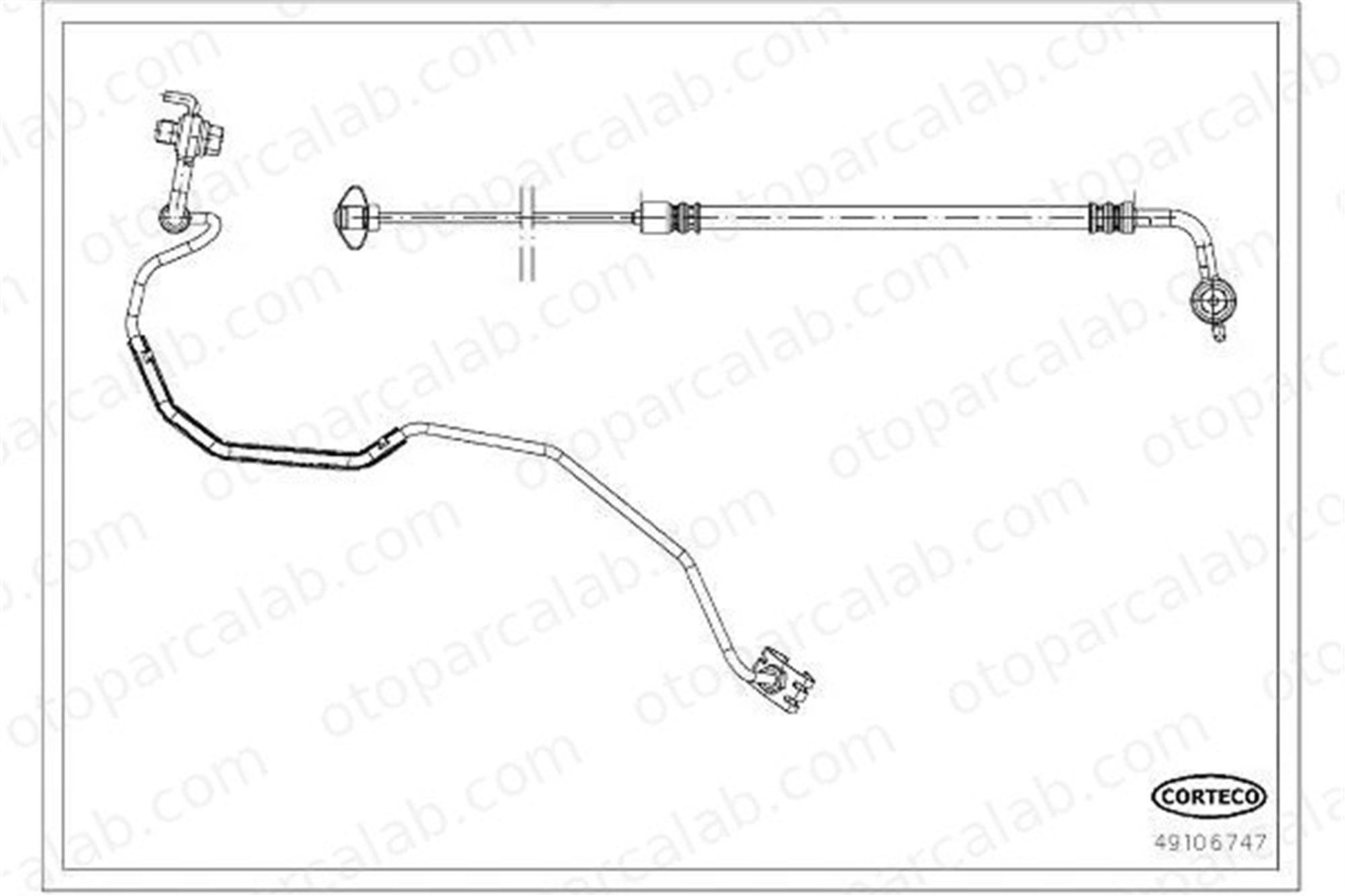 MGA 511208 Fren Hortumu Arka Sağ PEUGEOT 308 II 308 SW II 9673728880 9807139580