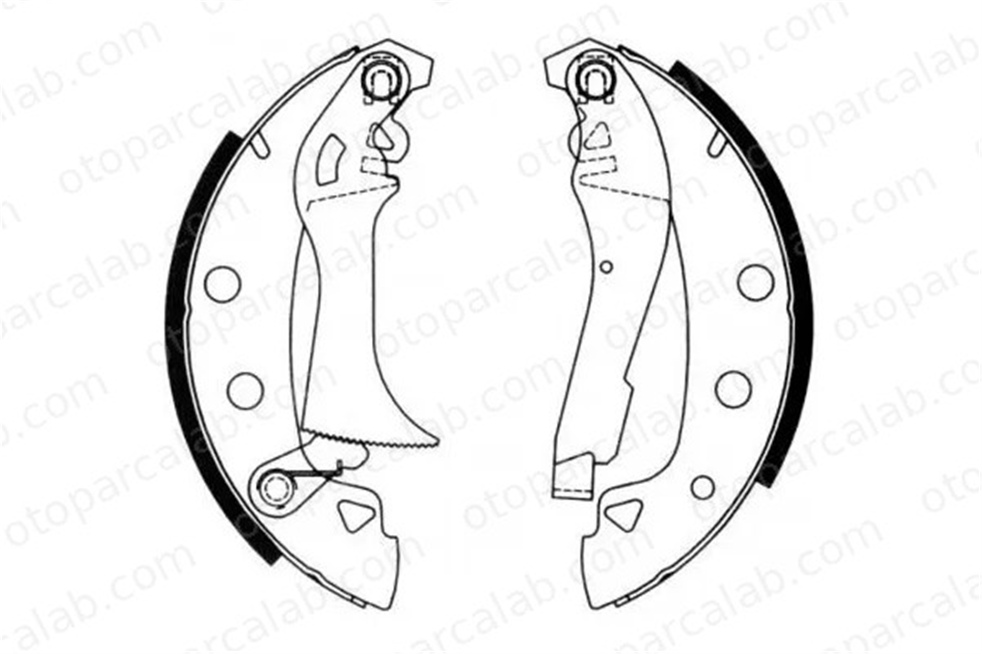 MGA 54278 Fren Pabuçlu Balata Arka FIAT 131 132 5920731 5881159