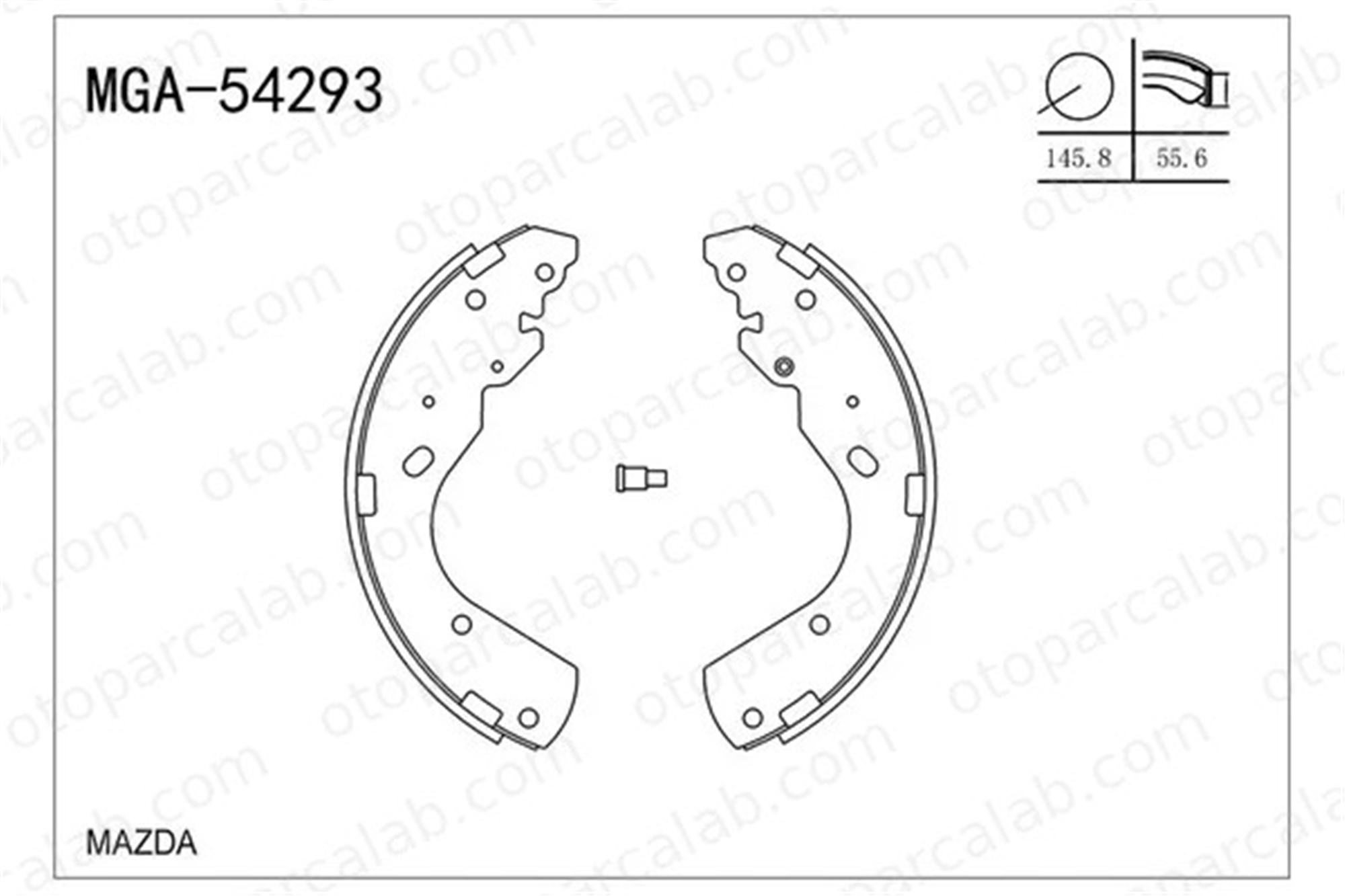 MGA 54293 Fren Pabuçlu Balata Arka FORD RANGER MAZDA B-SERIE 2M342200BA 3645890