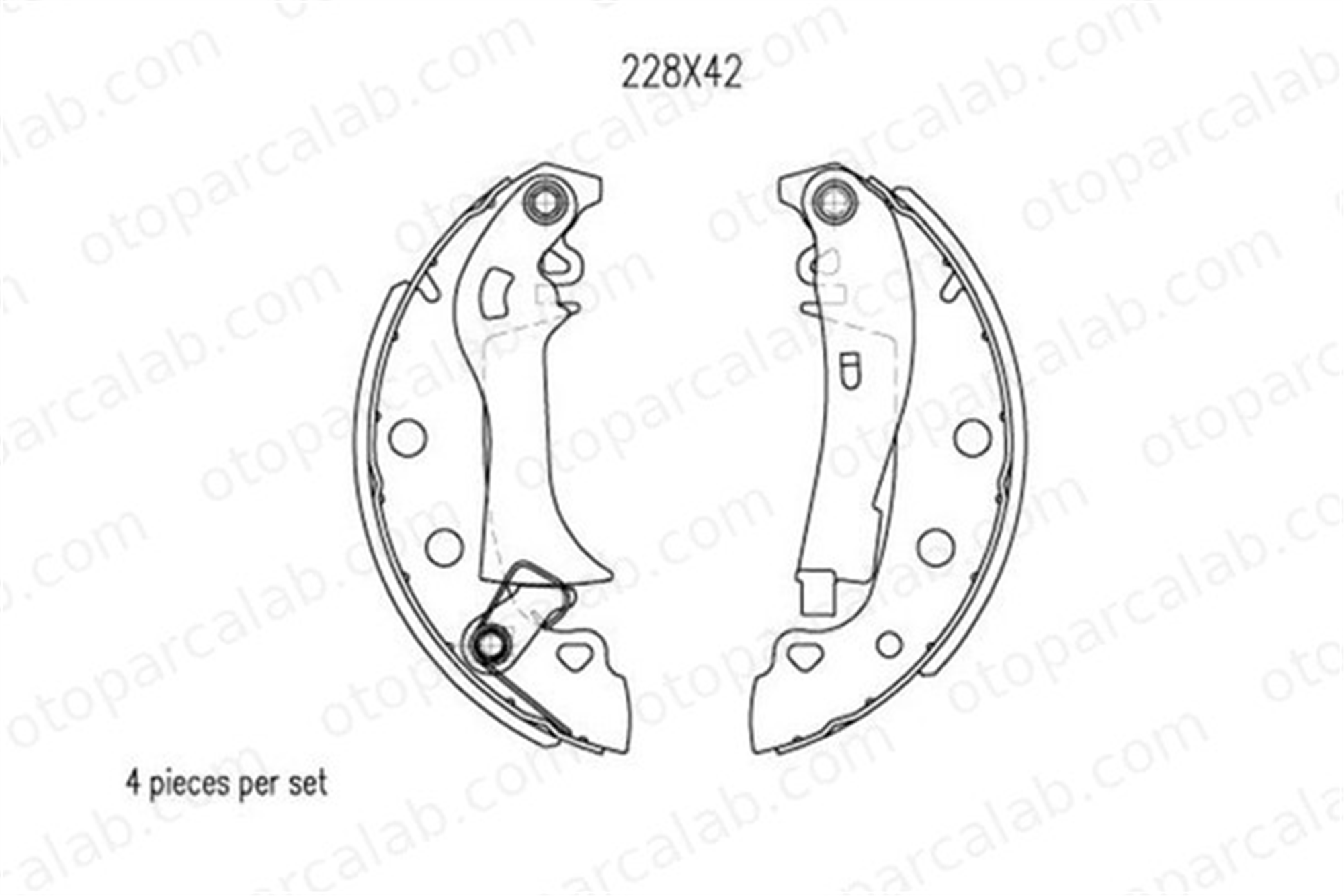 MGA 54500 Fren Pabuçlu Balata Arka FIAT 131 132 4353252 5881159